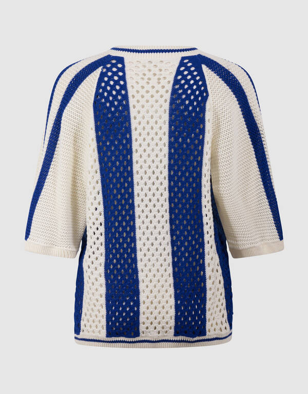 Gestricktes Sportliches T-Shirt Gebrochen Wei&szlig; SHOEBY WOMEN