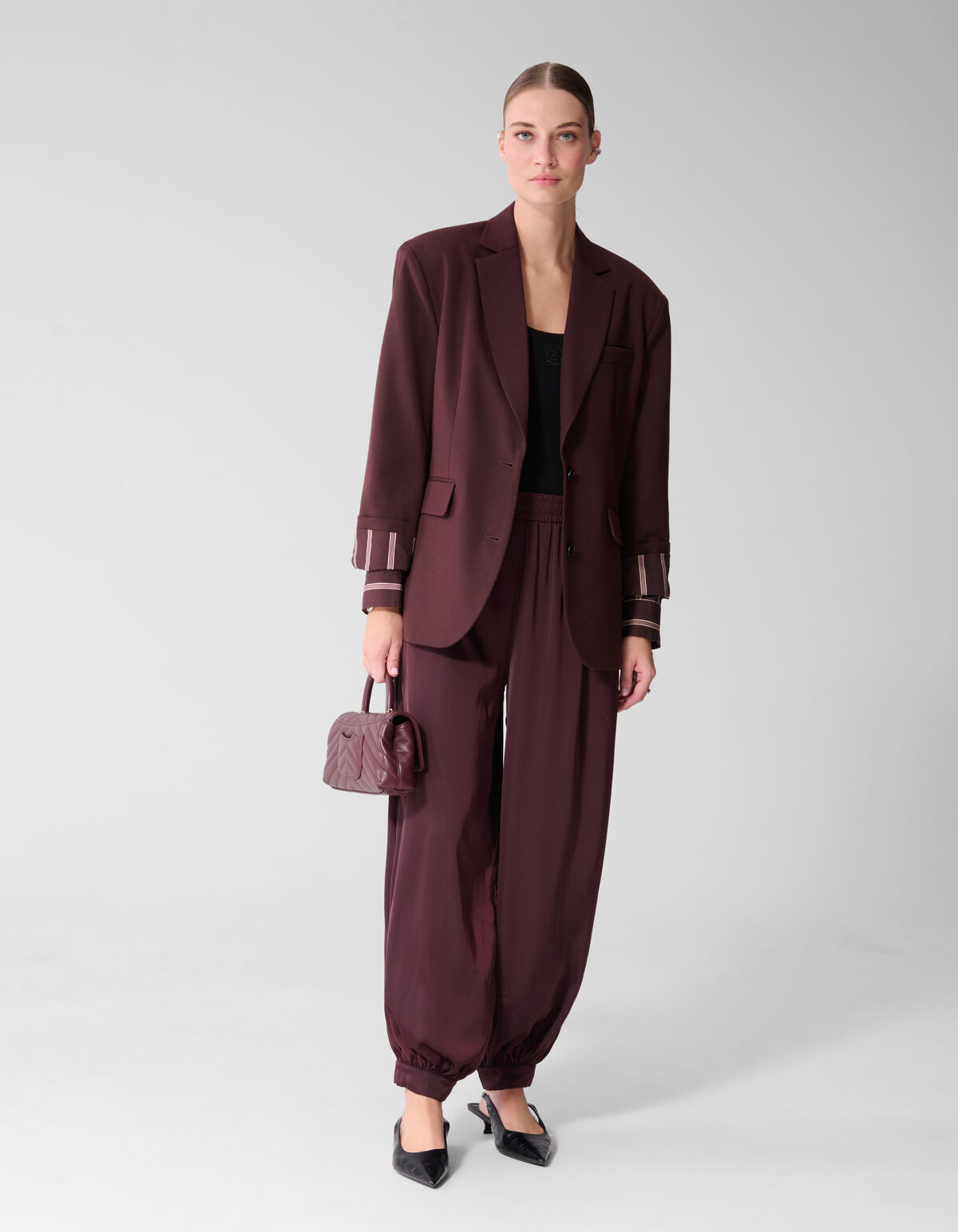 Satin-Ballonhose Dunkelrot By Mieke SHOEBY WOMEN