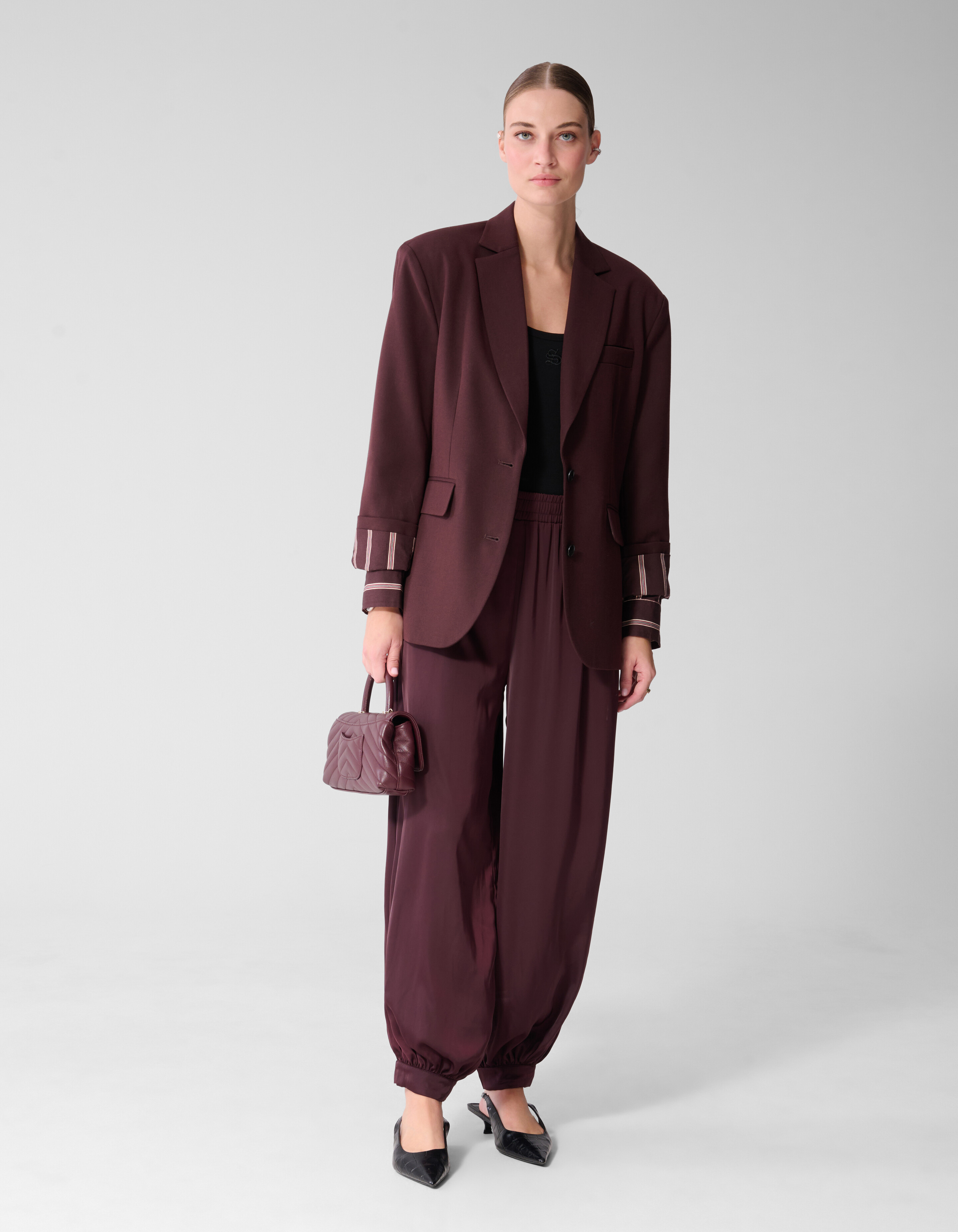 Satin-Ballonhose Dunkelrot By Mieke SHOEBY WOMEN