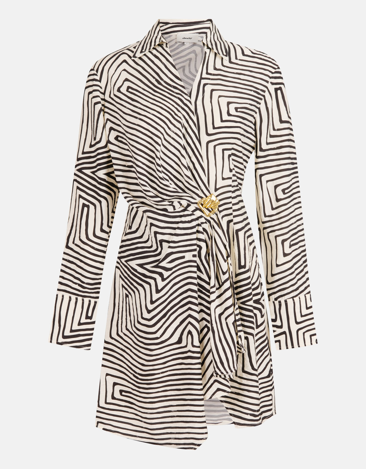 Twisted Buckle Jurk Gebroken Wit SHOEBY WOMEN