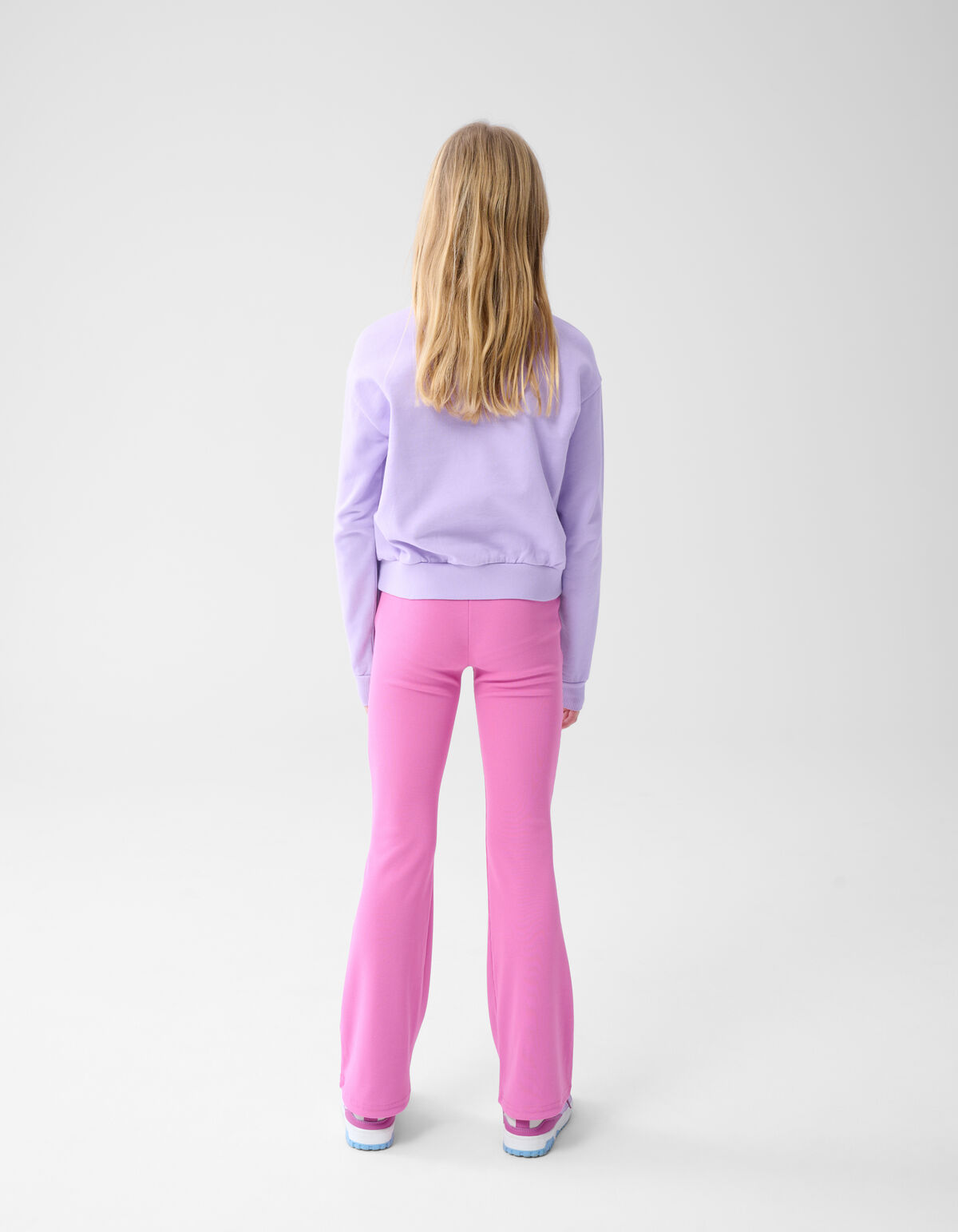 Ausgestellte Rippen-Leggings Rosa SHOEBY GIRLS