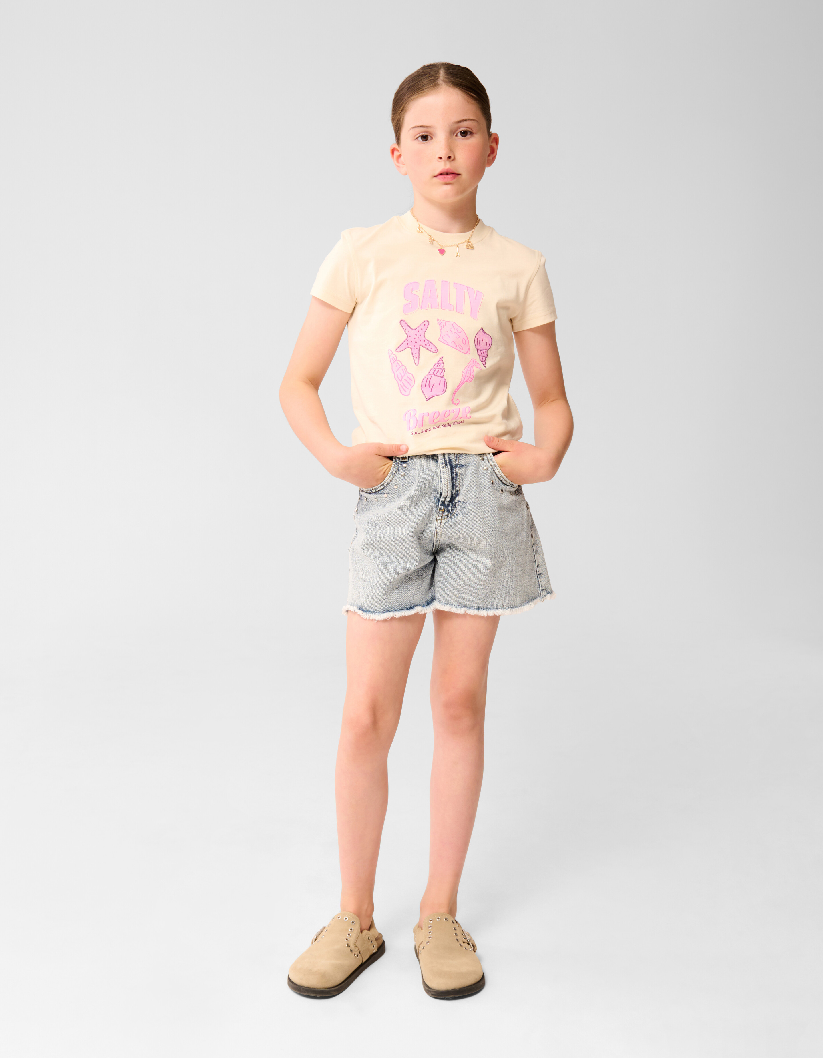 Meer Kunstwerk T-shirt Off White SHOEBY GIRLS
