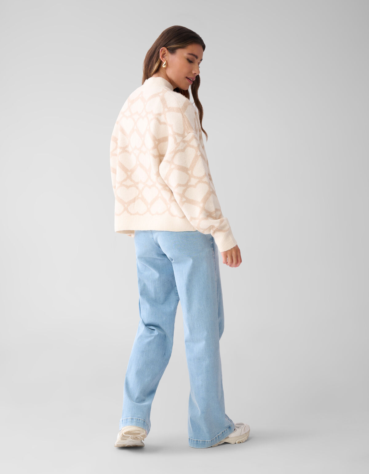 Pullover mit Herzmotiv Off White von Furmey SHOEBY WOMEN