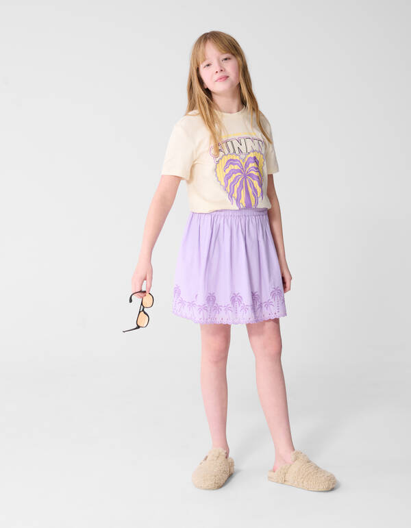 Sunny Palms Artwork T-Shirt Off-White SHOEBY GIRLS