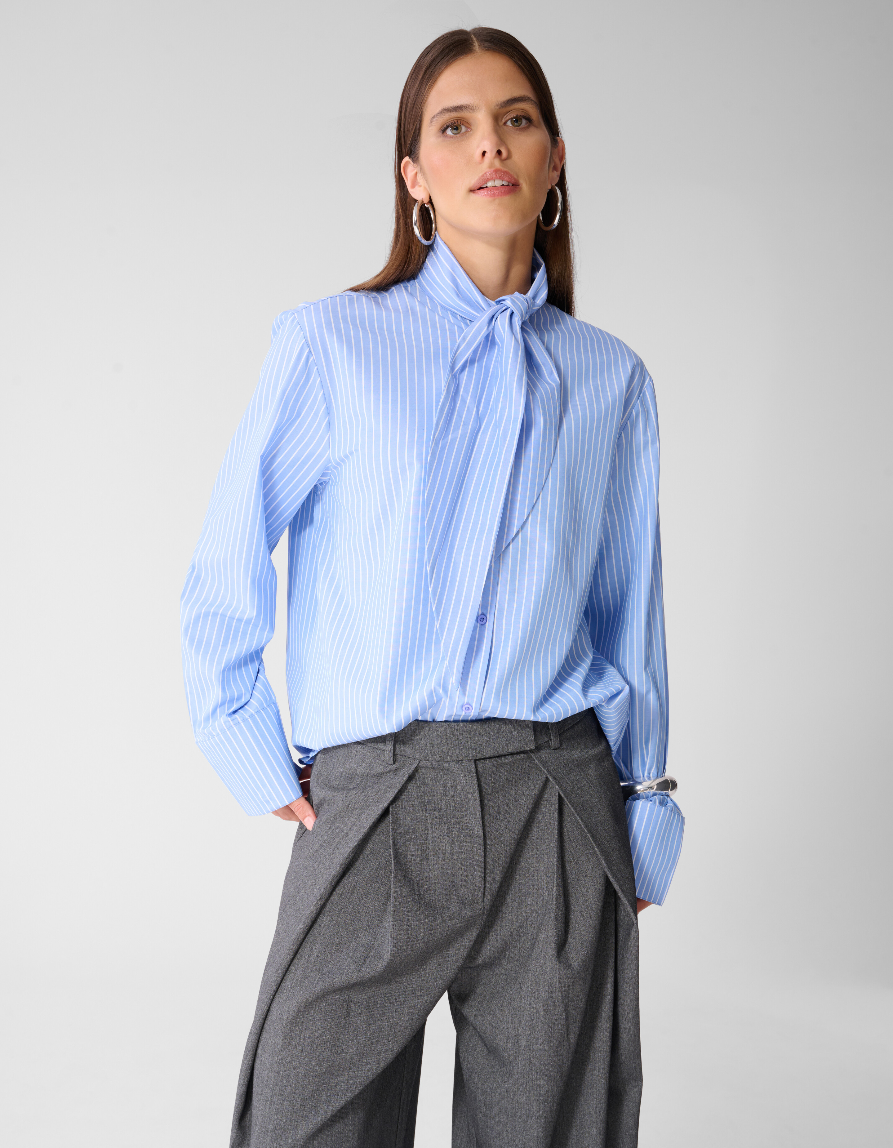 Oversize-Schalbluse hellblau SHOEBY WOMEN
