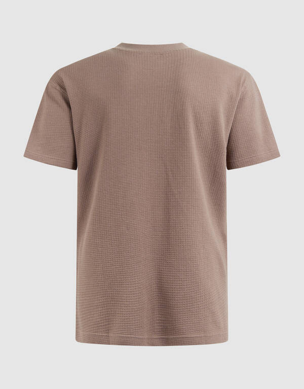 T-shirt mit Waffelstruktur Hellbraun SHOEBY MEN