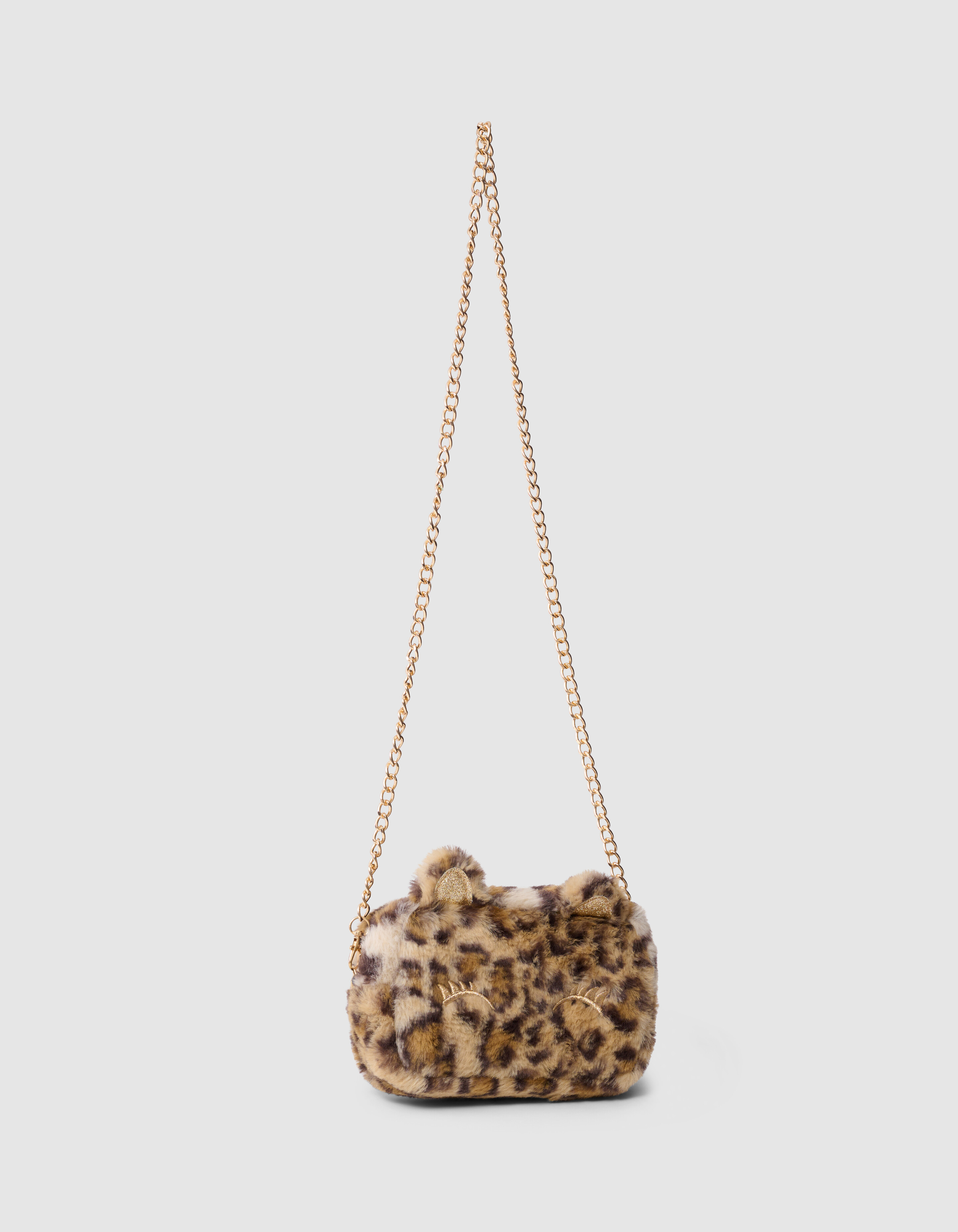 Leopard Glitter Tasche Hellbraun SHOEBY ACCESSOIRES
