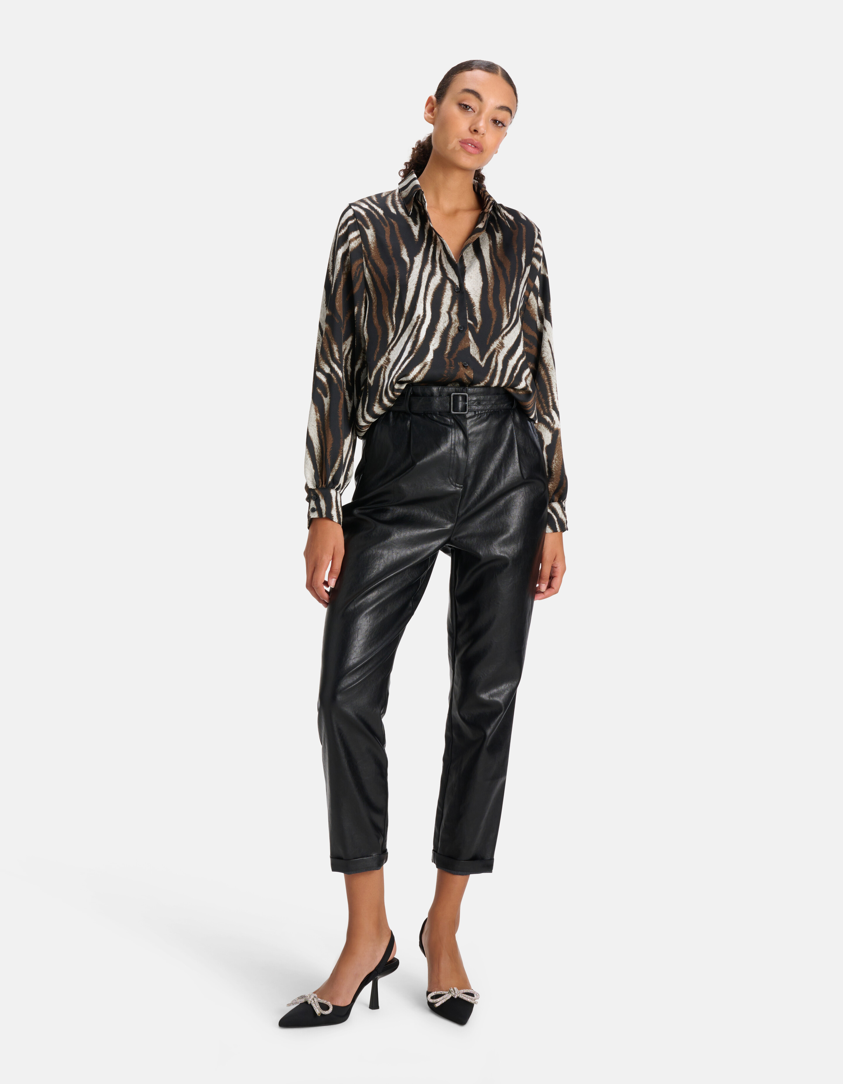 Tiger Print Bluse Braun SHOEBY WOMEN