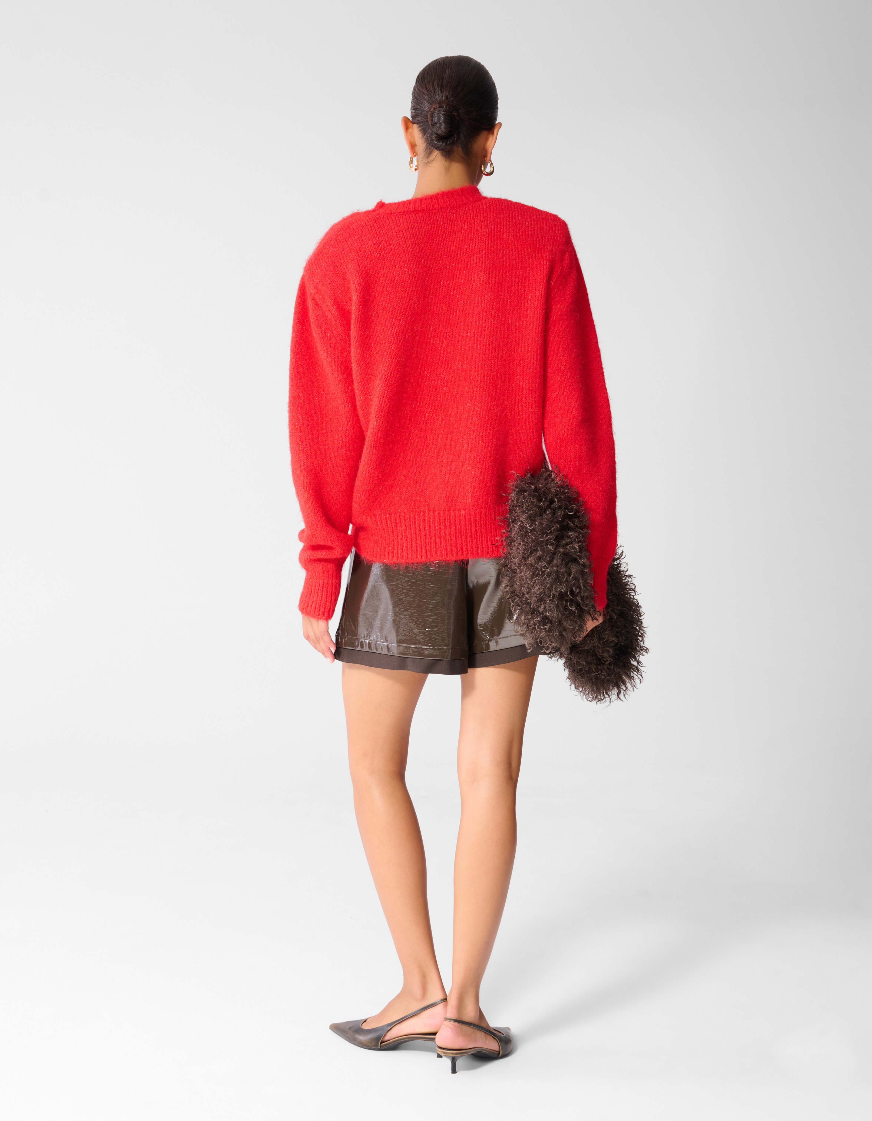 Shoulder Crew Strickpullover Rot SHOEBY WOMEN