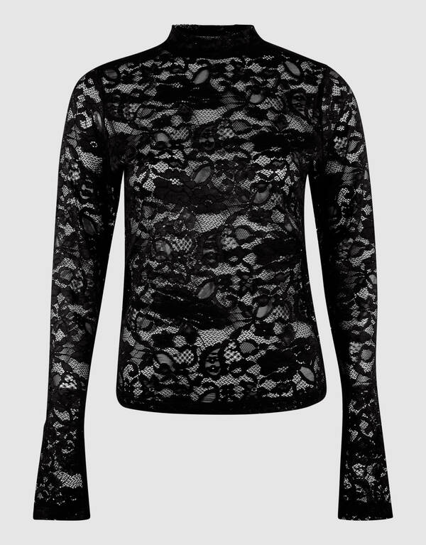 Schwarzes Spitzentop SHOEBY WOMEN
