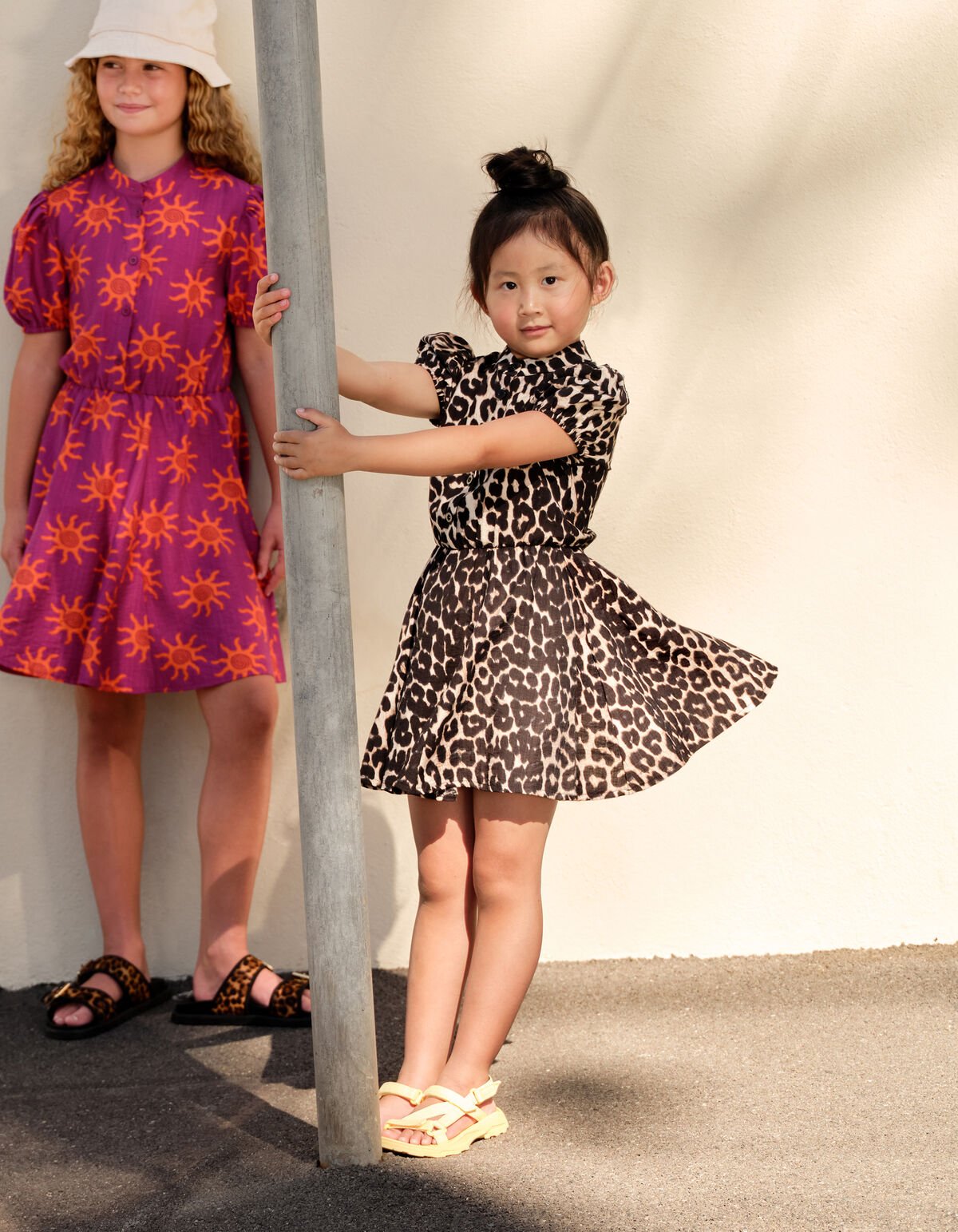 Bedrucktes Leopardenkleid Hellbraun SHOEBY GIRLS