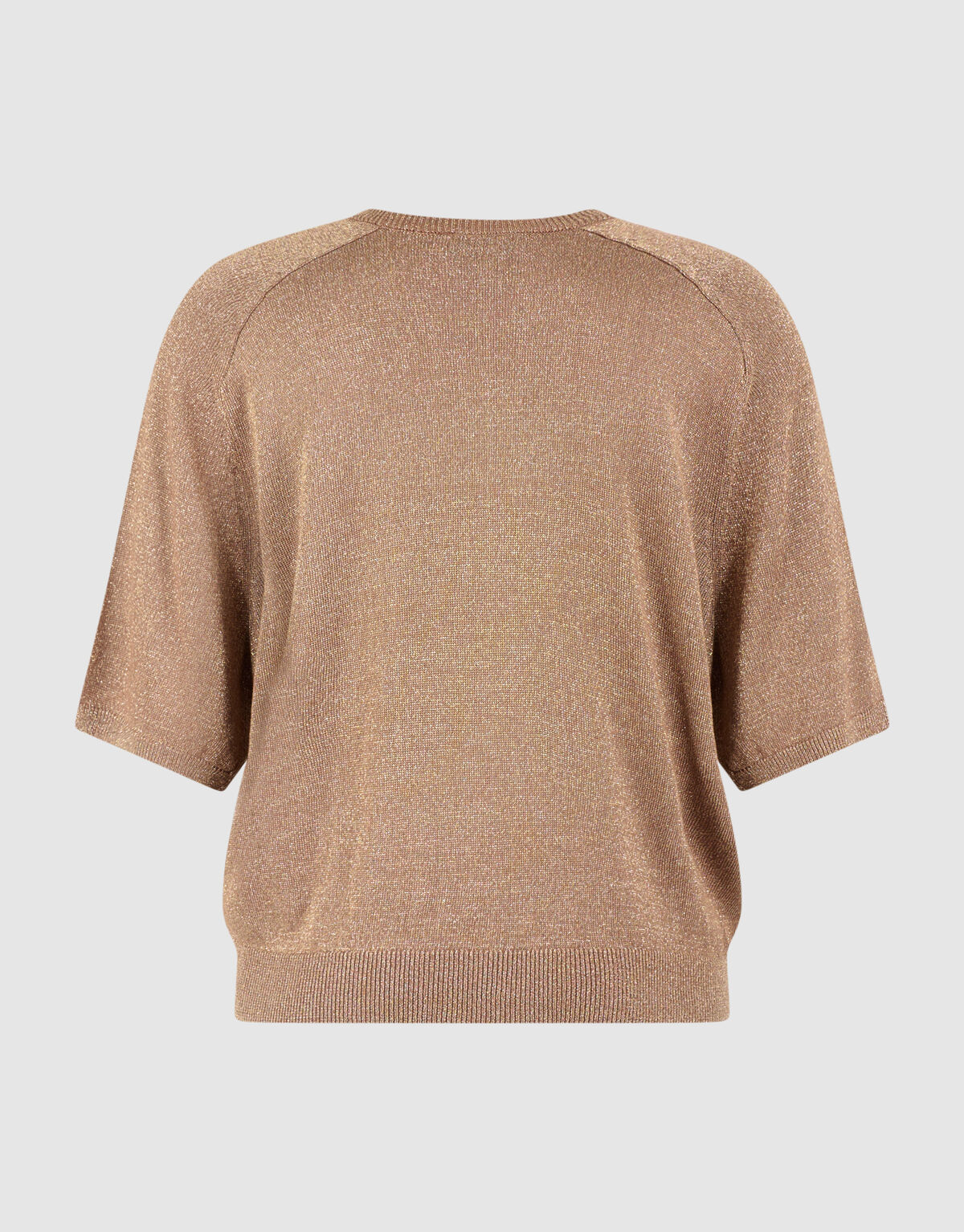 Kurzarm Glitzerpullover Braun SHOEBY WOMEN