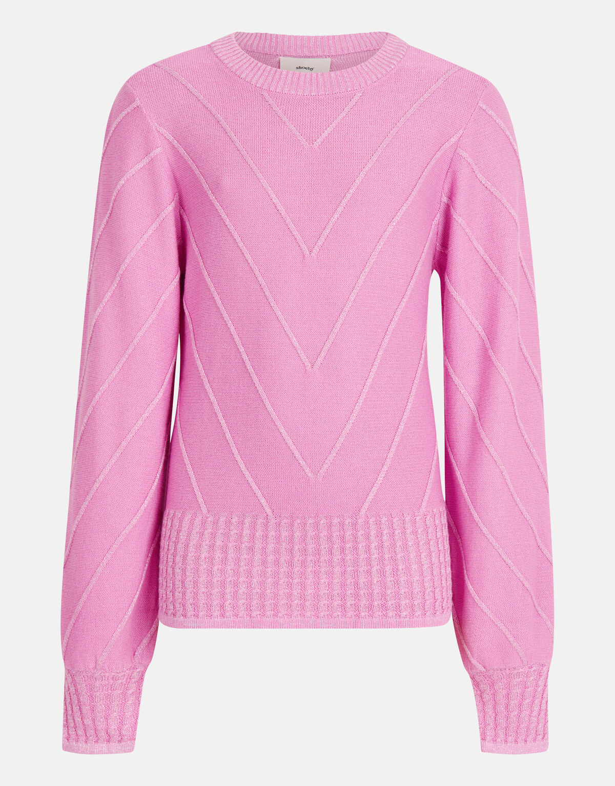 Diagonaler Glitzer-Pullover Rosa SHOEBY GIRLS