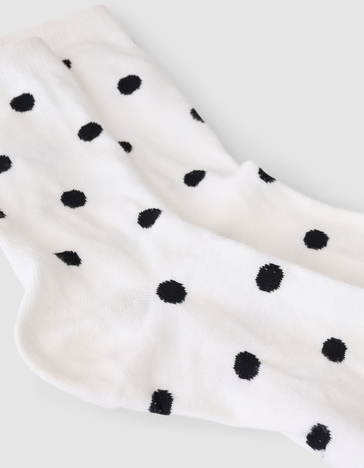 Polkadot Socken Wei&szlig;/Schwarz SHOEBY ACCESSOIRES
