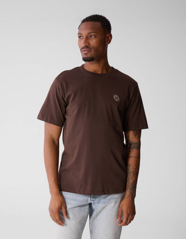 Einfarbiges T-Shirt Braun SHOEBY MEN