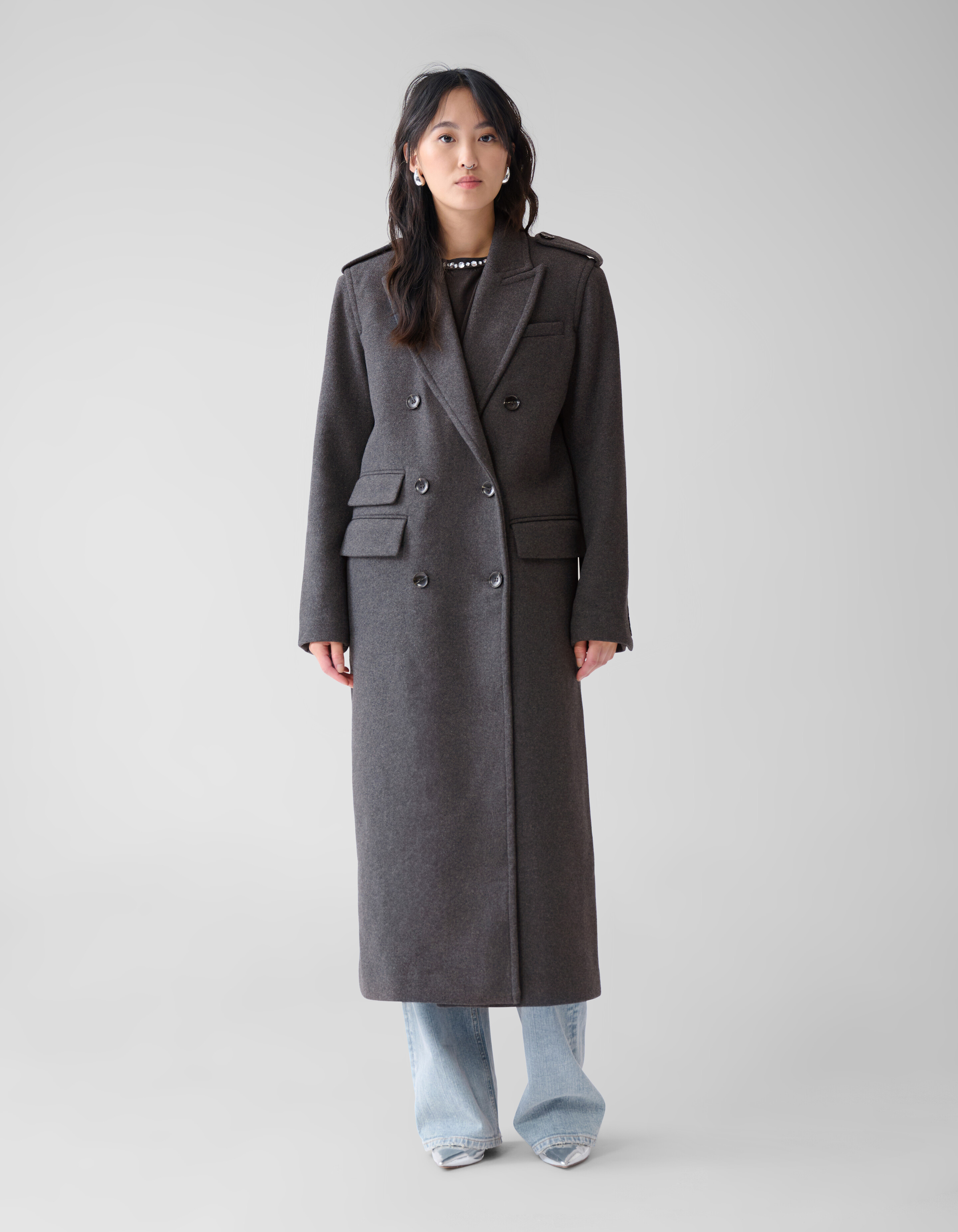 Lange Jacke Dunkelgrau von Fred SHOEBY WOMEN