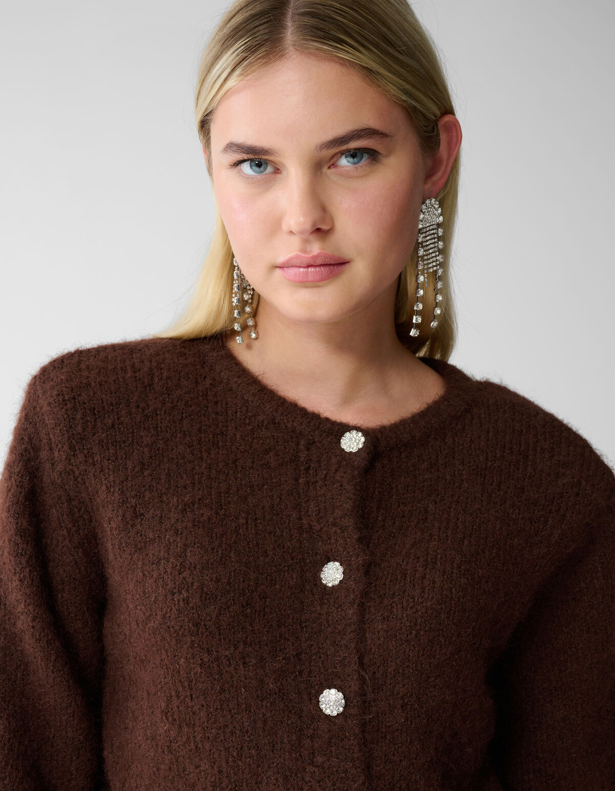 Zweibrüstige Strickweste Braun SHOEBY WOMEN