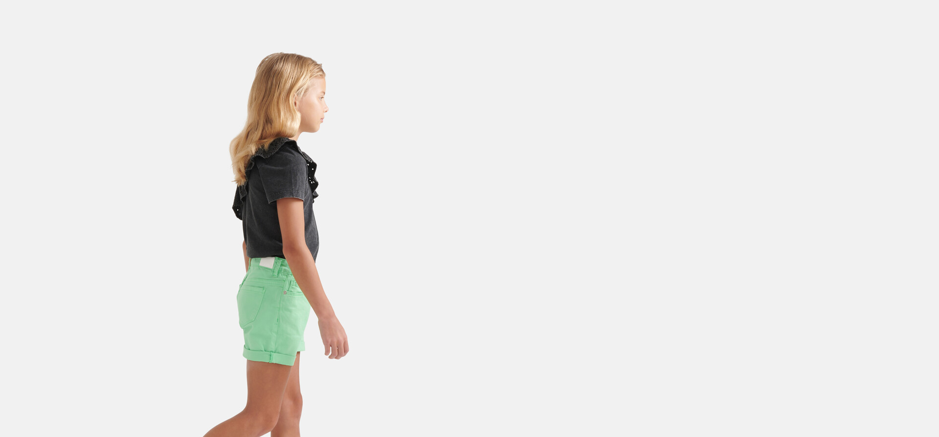 Denim Shorts Grün SHOEBY GIRLS