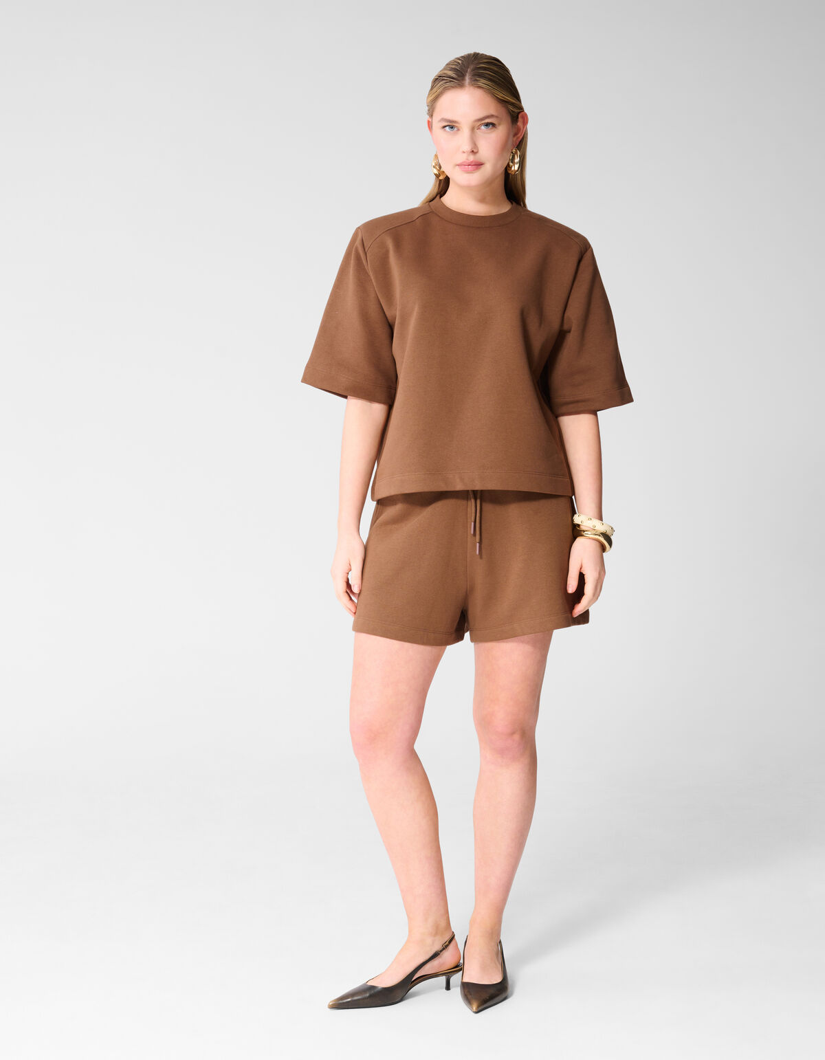 Oversized Sweatshirt T-Shirt Braun SHOEBY WOMEN