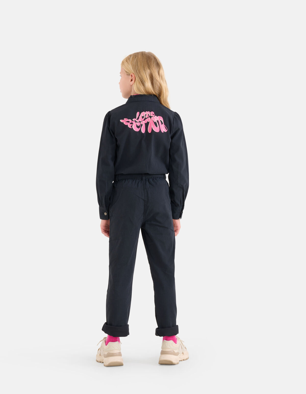 Bestickter Jumpsuit Dunkelgrau SHOEBY GIRLS