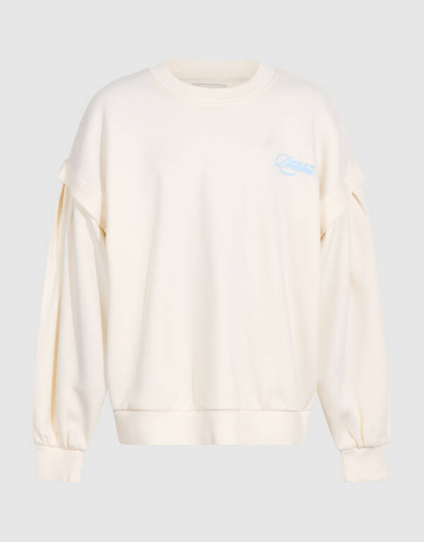 Pleated Pullover Gebrochenes Wei&szlig; SHOEBY GIRLS