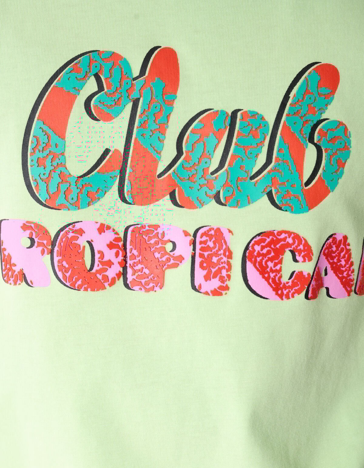 Club Tropical Artwork T-Shirt Hellgr&uuml;n SHOEBY GIRLS