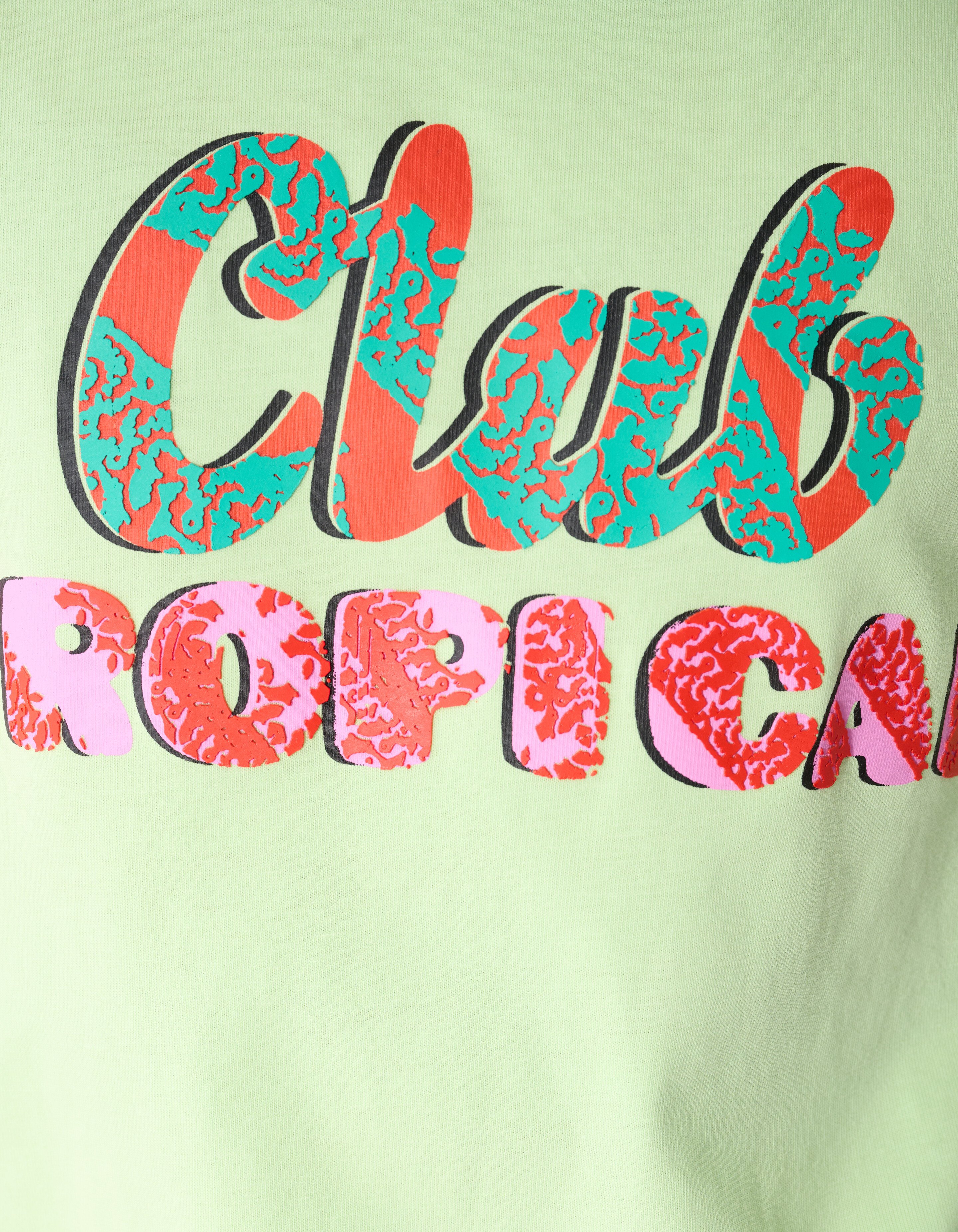Club Tropical Artwork T-Shirt Hellgr&uuml;n SHOEBY GIRLS