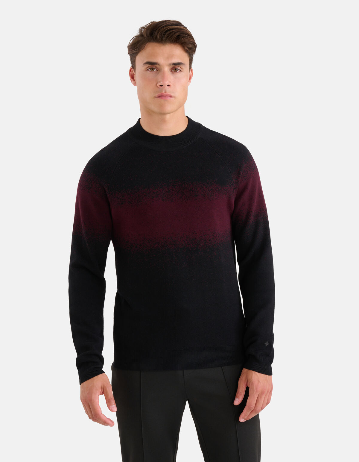 Farbverlaufs-Pullover Bordeaux SHOEBY MEN