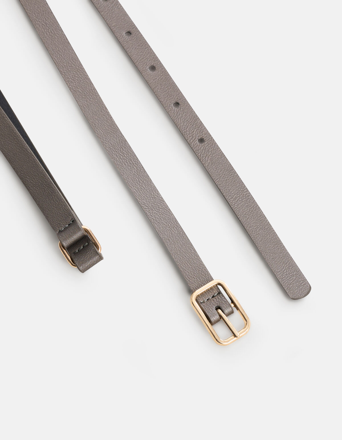 Schmaler Doppelgurt Grau SHOEBY ACCESSOIRES