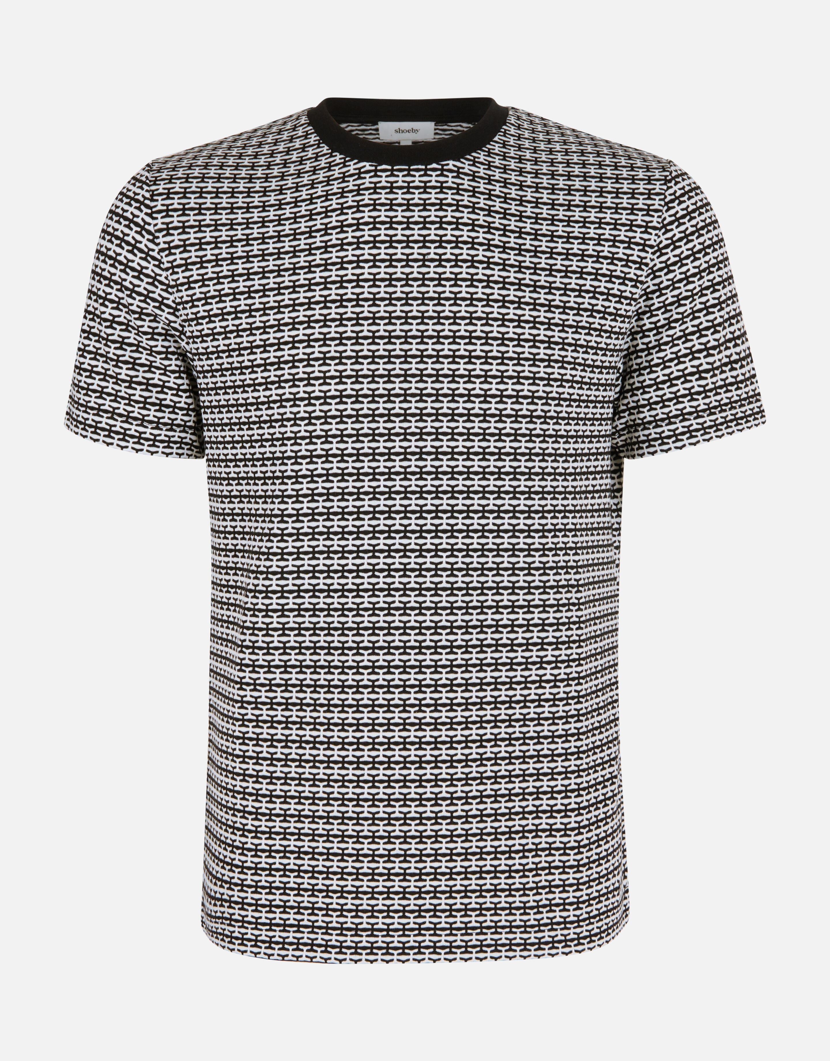 T-Shirt mit Druck Schwarz/Weiß SHOEBY MEN