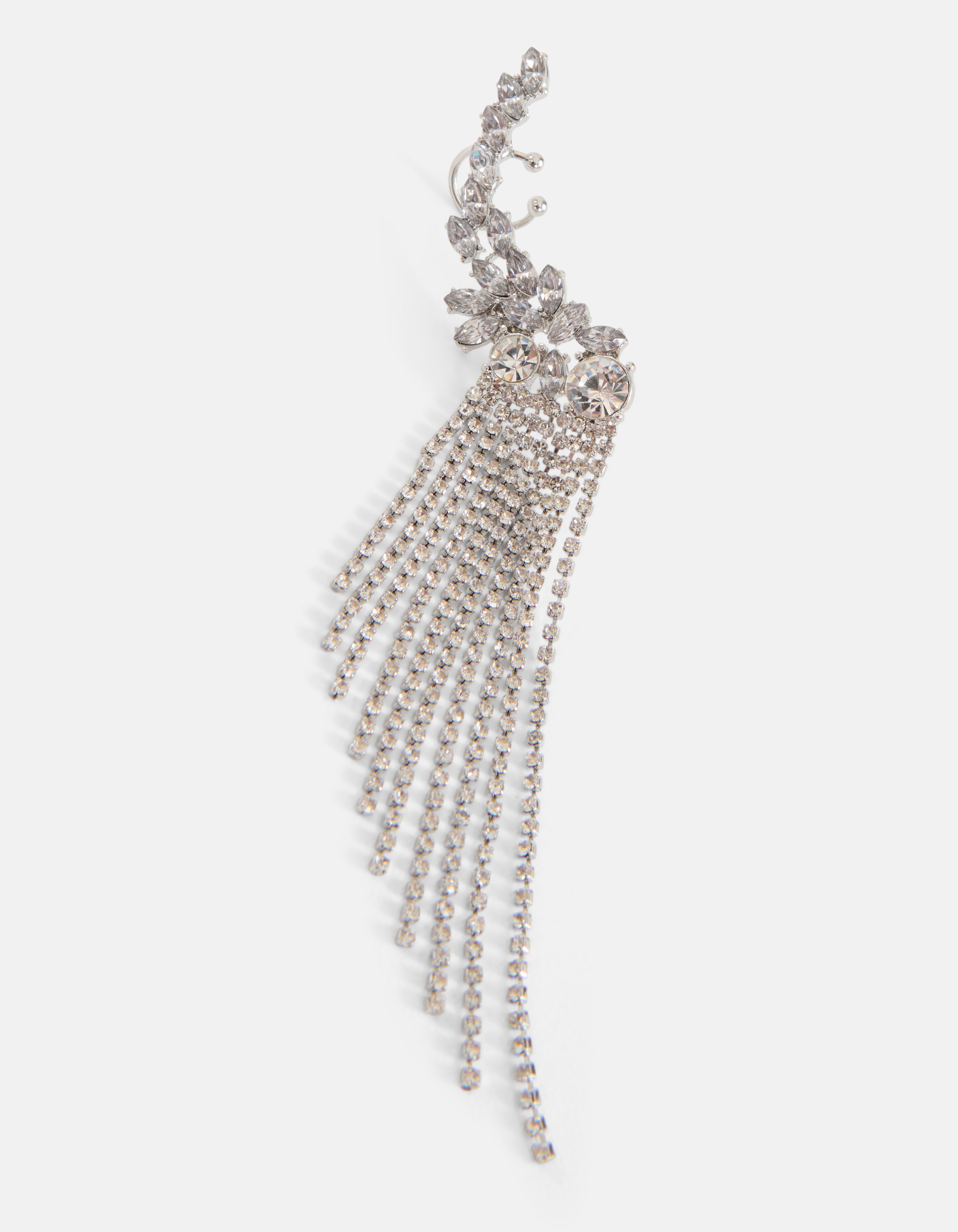 Strass-Ohrring Silber SHOEBY ACCESSOIRES