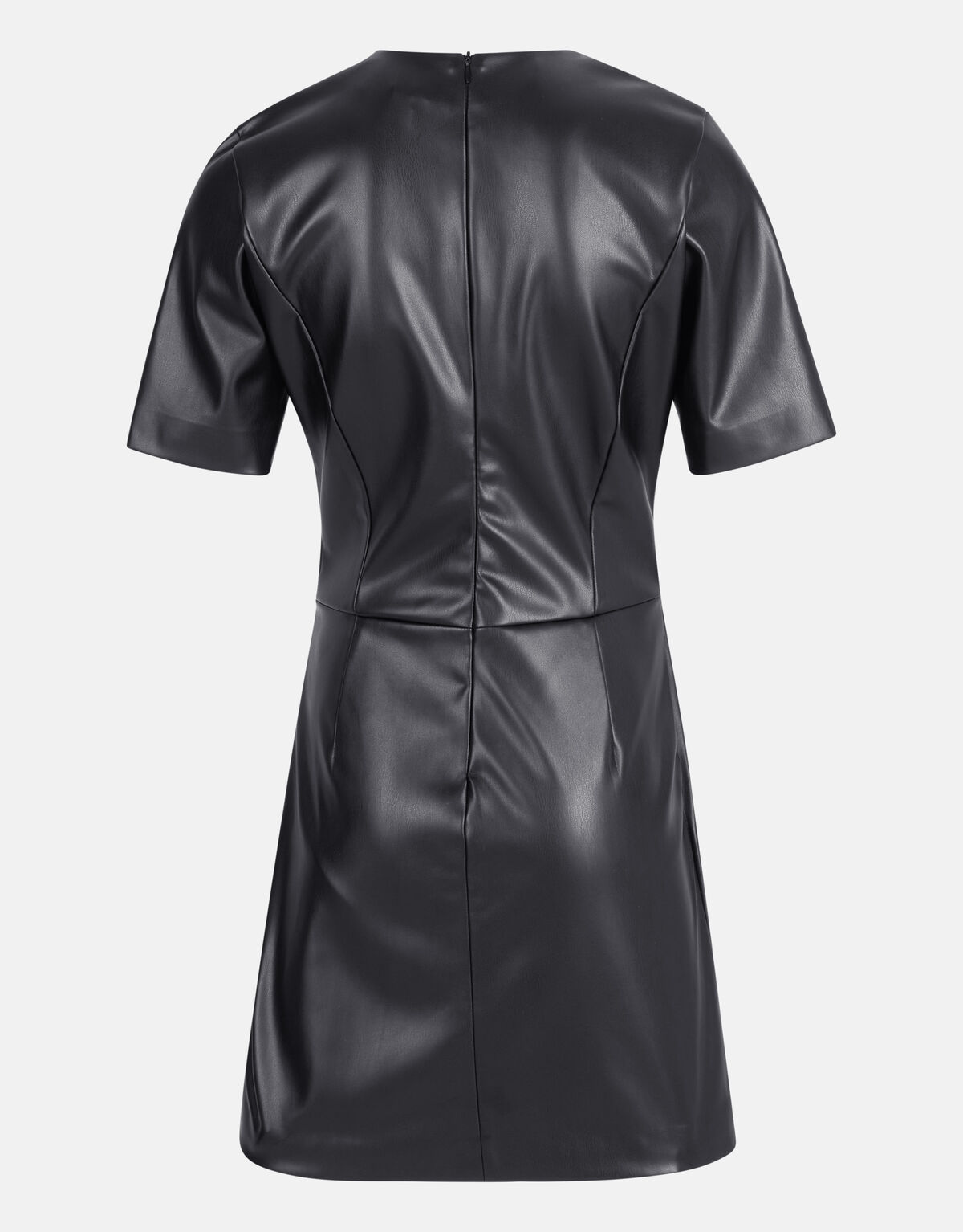 Veganes Leder-Knotenkleid Schwarz SHOEBY WOMEN