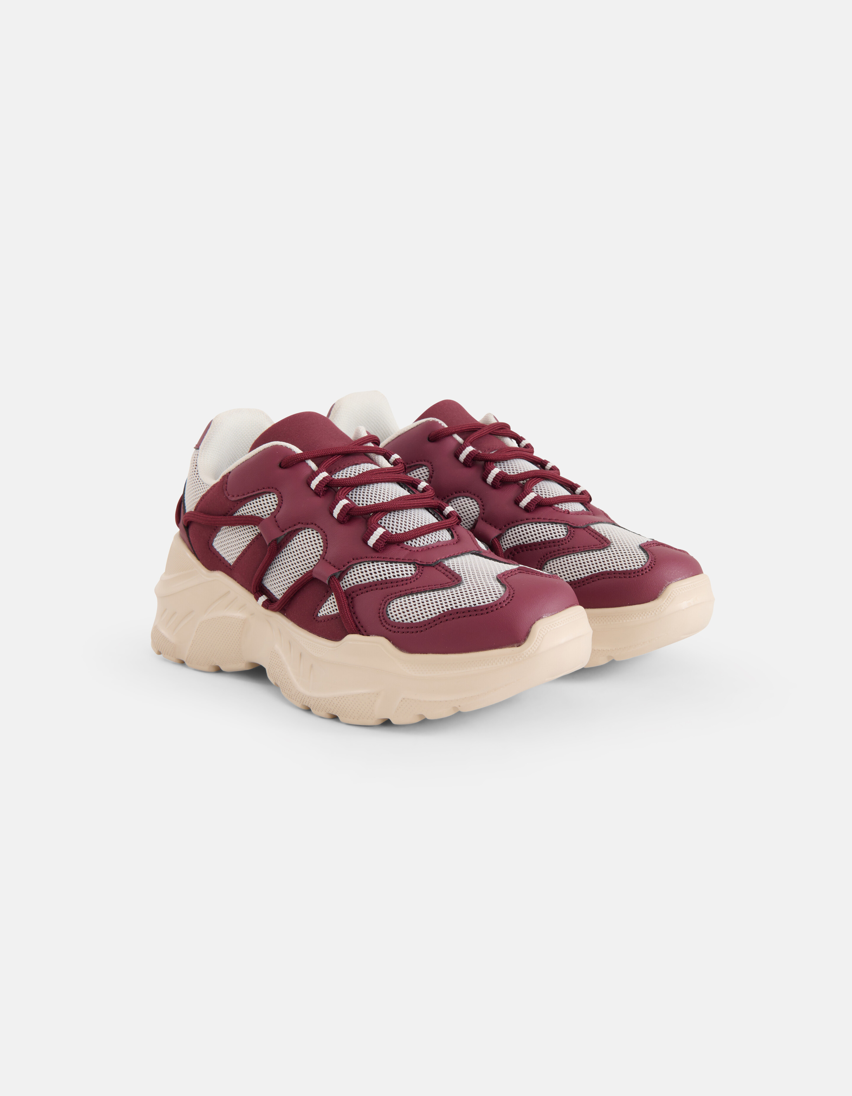 Chunky Mesh Sneaker Bordeauxrood SHOEBY SHOES