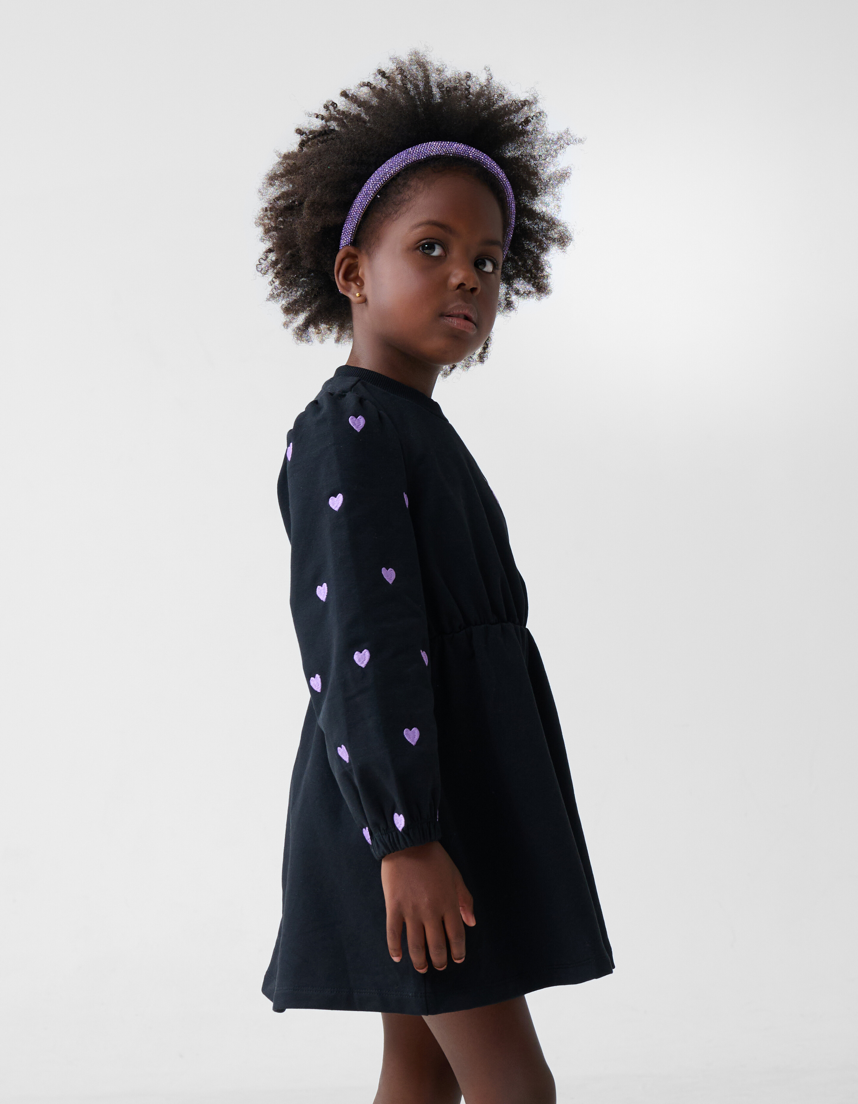 Sweat Puff Dress Schwarz SHOEBY GIRLS