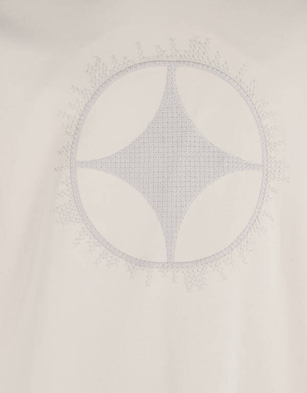 T-Shirt mit Kreuzstich-Motiv Sand SHOEBY MEN