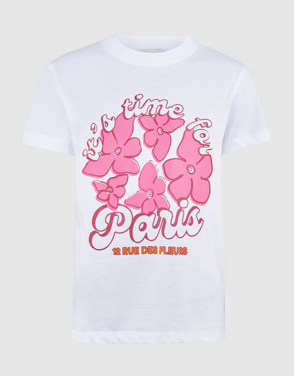 Rue De Fleur Kunst T-Shirt Wei&szlig; SHOEBY GIRLS