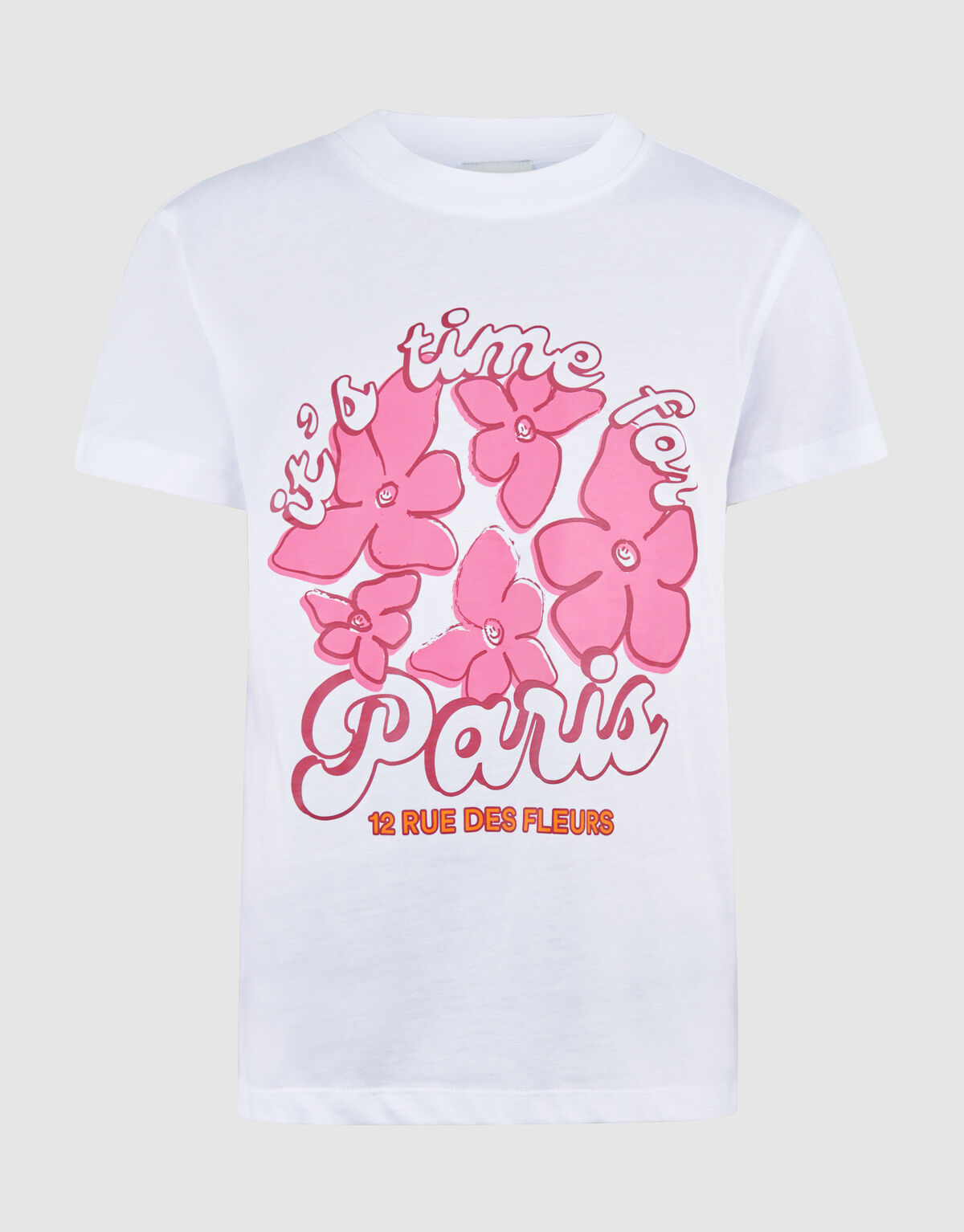 Rue De Fleur Kunst T-Shirt Weiß SHOEBY GIRLS