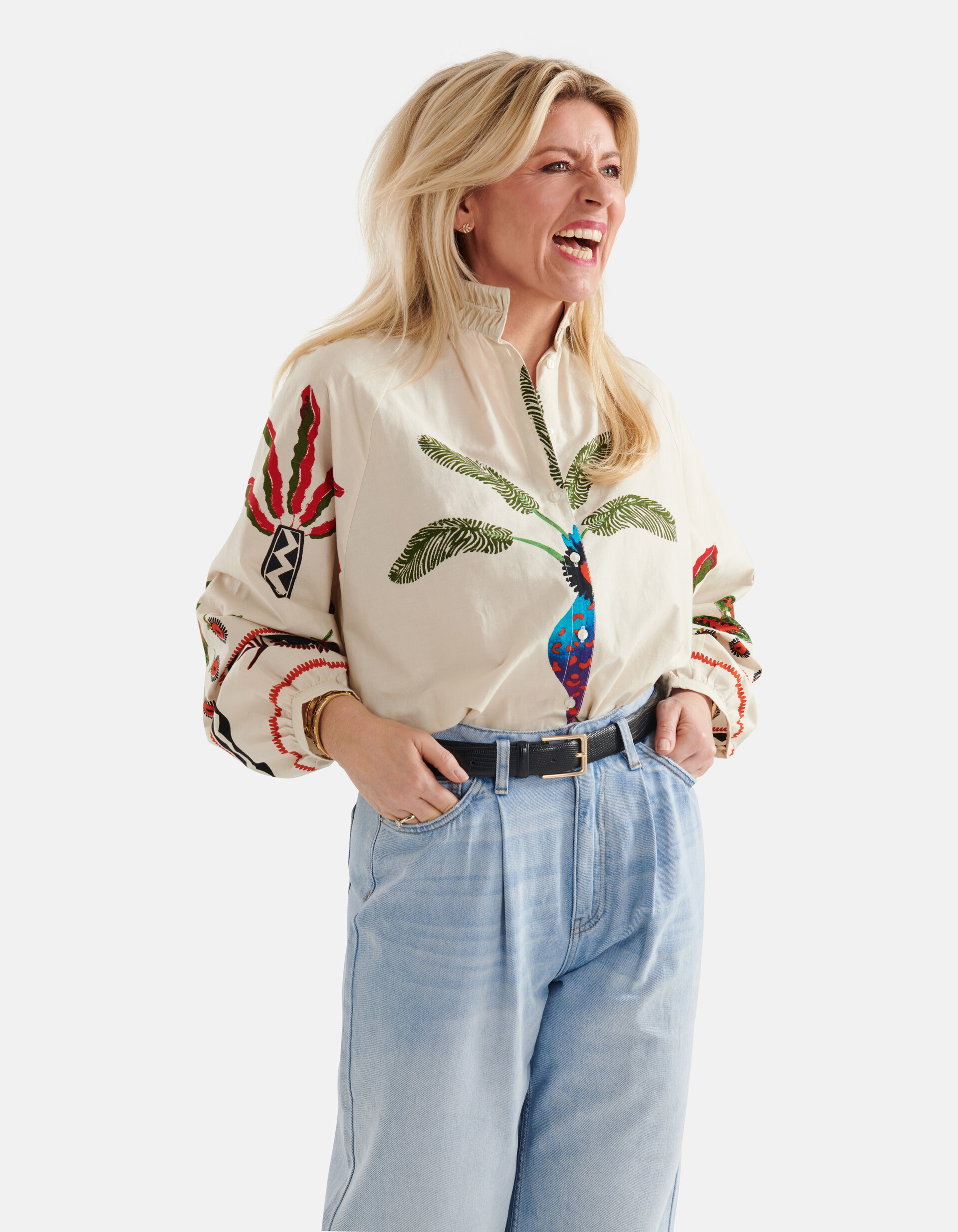 Bedruckte Bluse Off White von Lonneke SHOEBY WOMEN