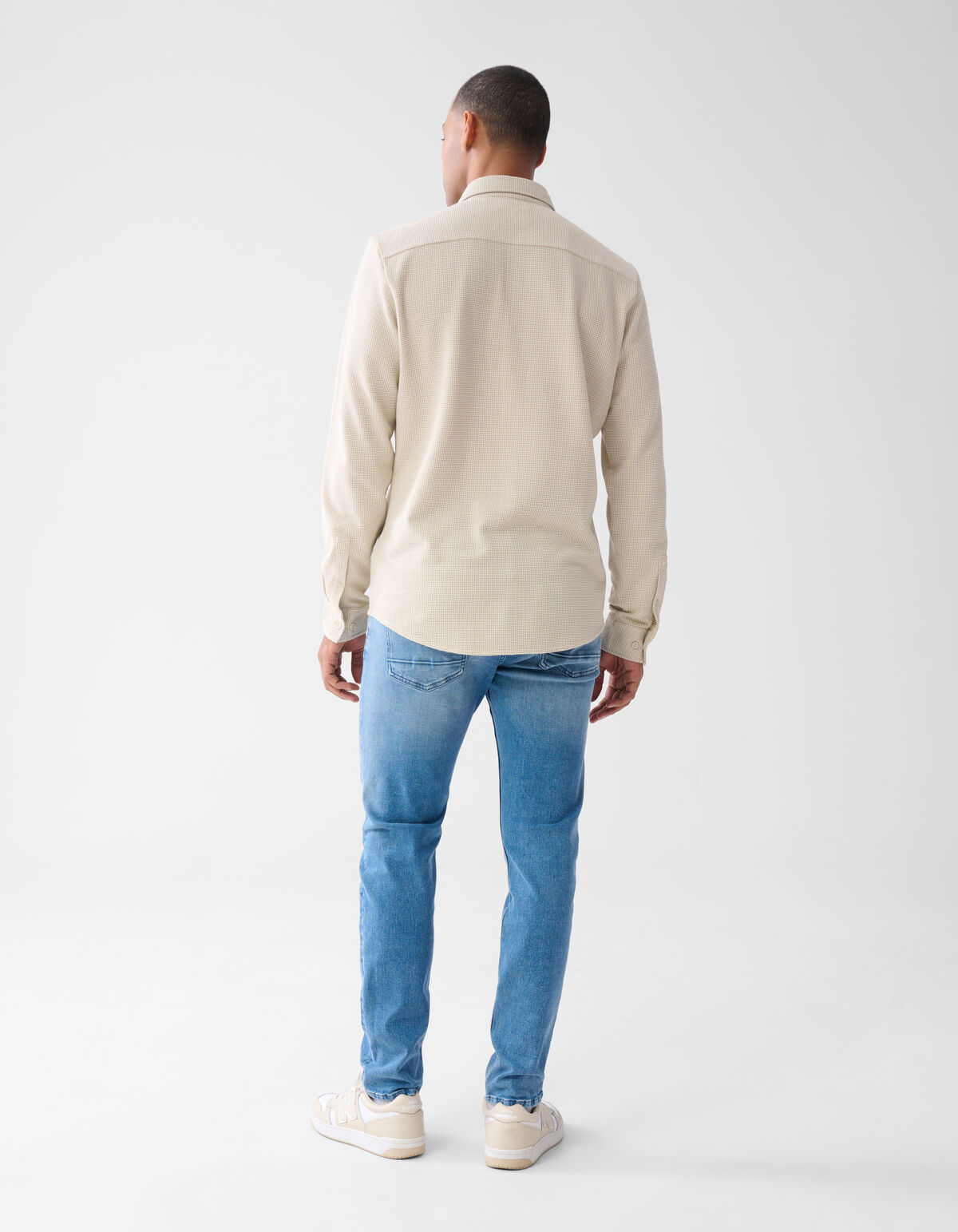 Texturiertes Überhemd Sand SHOEBY MEN