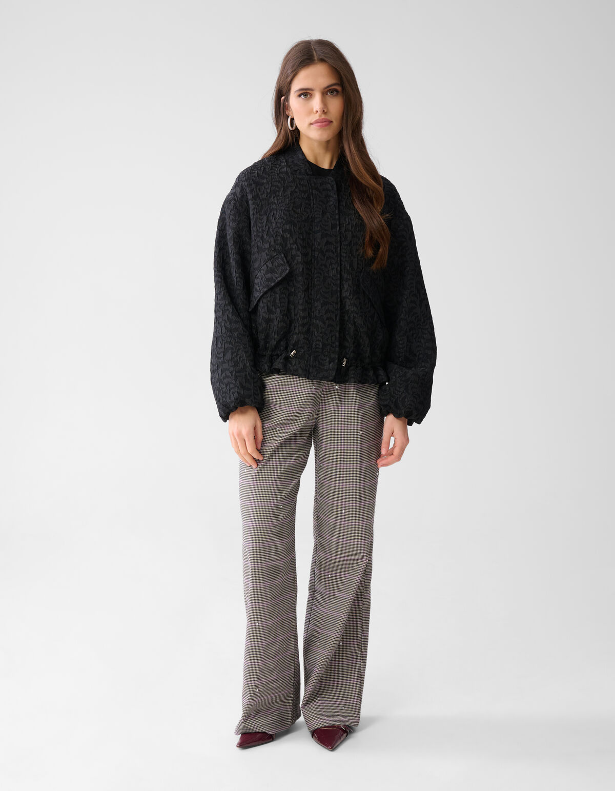 Jacquard-Bomber Schwarz SHOEBY WOMEN