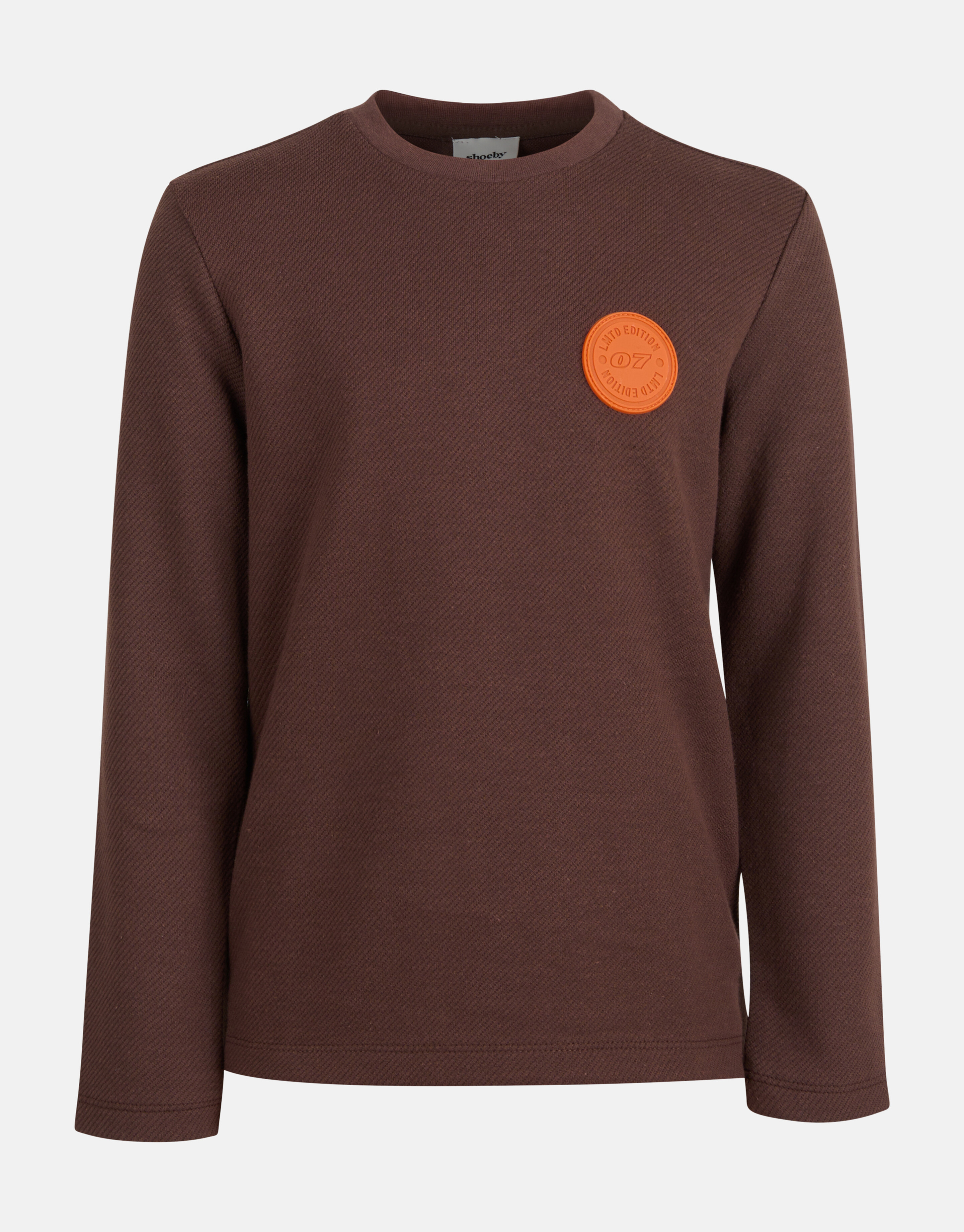 T-Shirt mit Patch Dunkelbraun SHOEBY BOYS