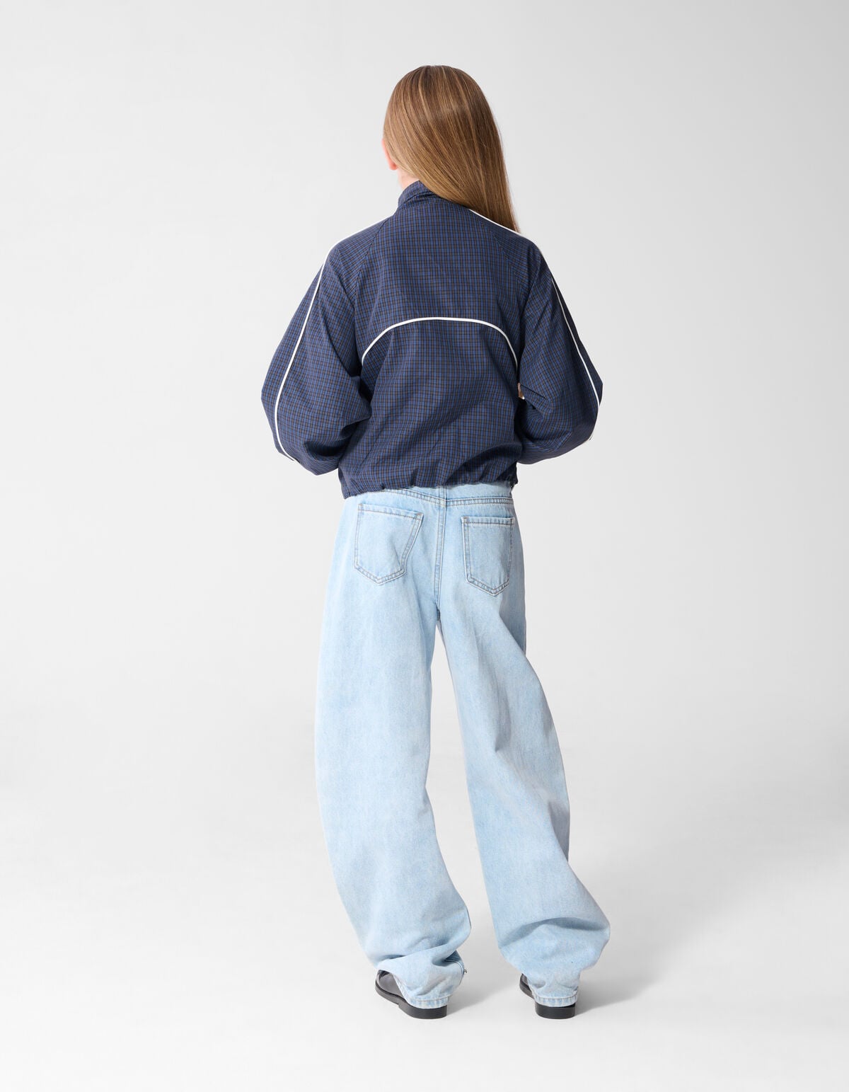 Karierte Sportliche Jacke Blau SHOEBY GIRLS