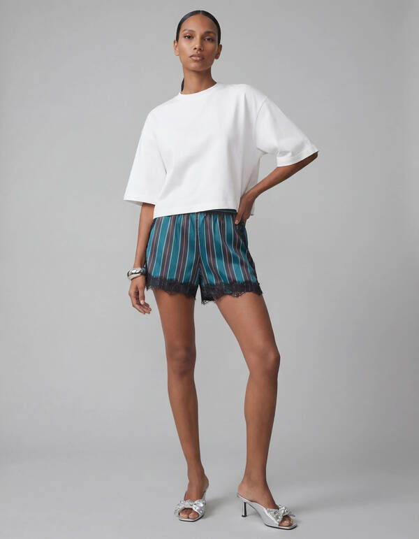 Big Shoulder T-Shirt Wei&szlig; SHOEBY WOMEN