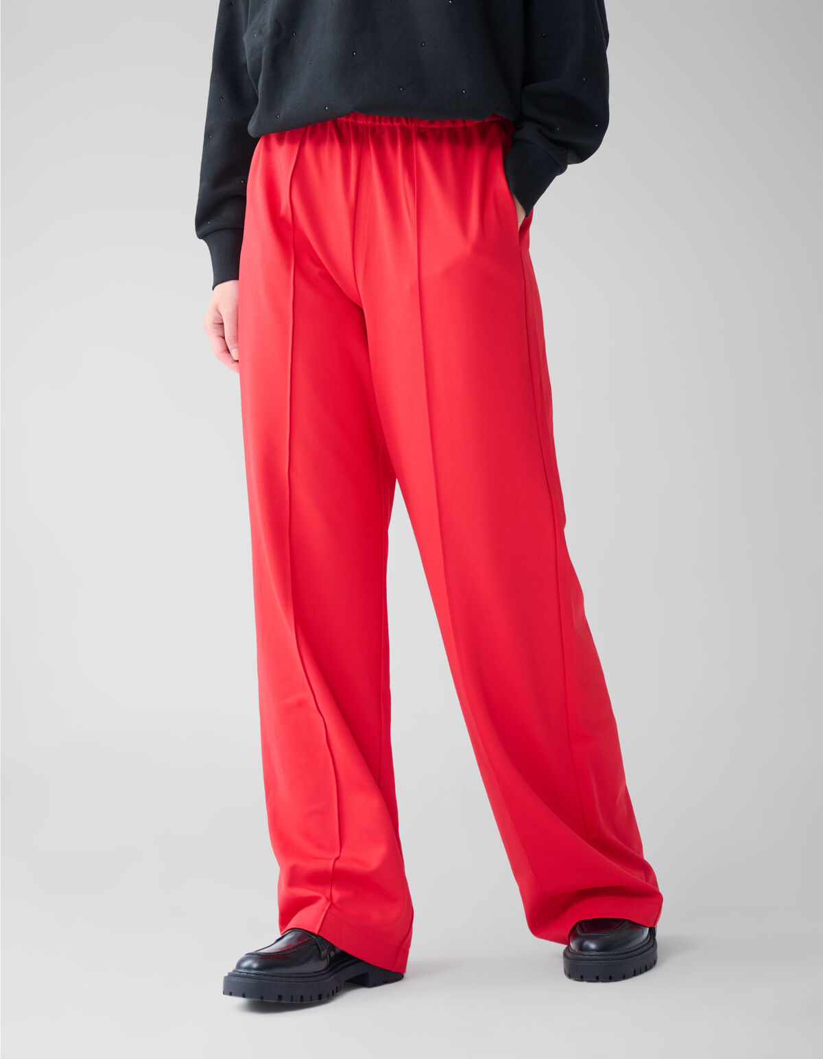 Basic-Hose mit weitem Bein Rot SHOEBY WOMEN