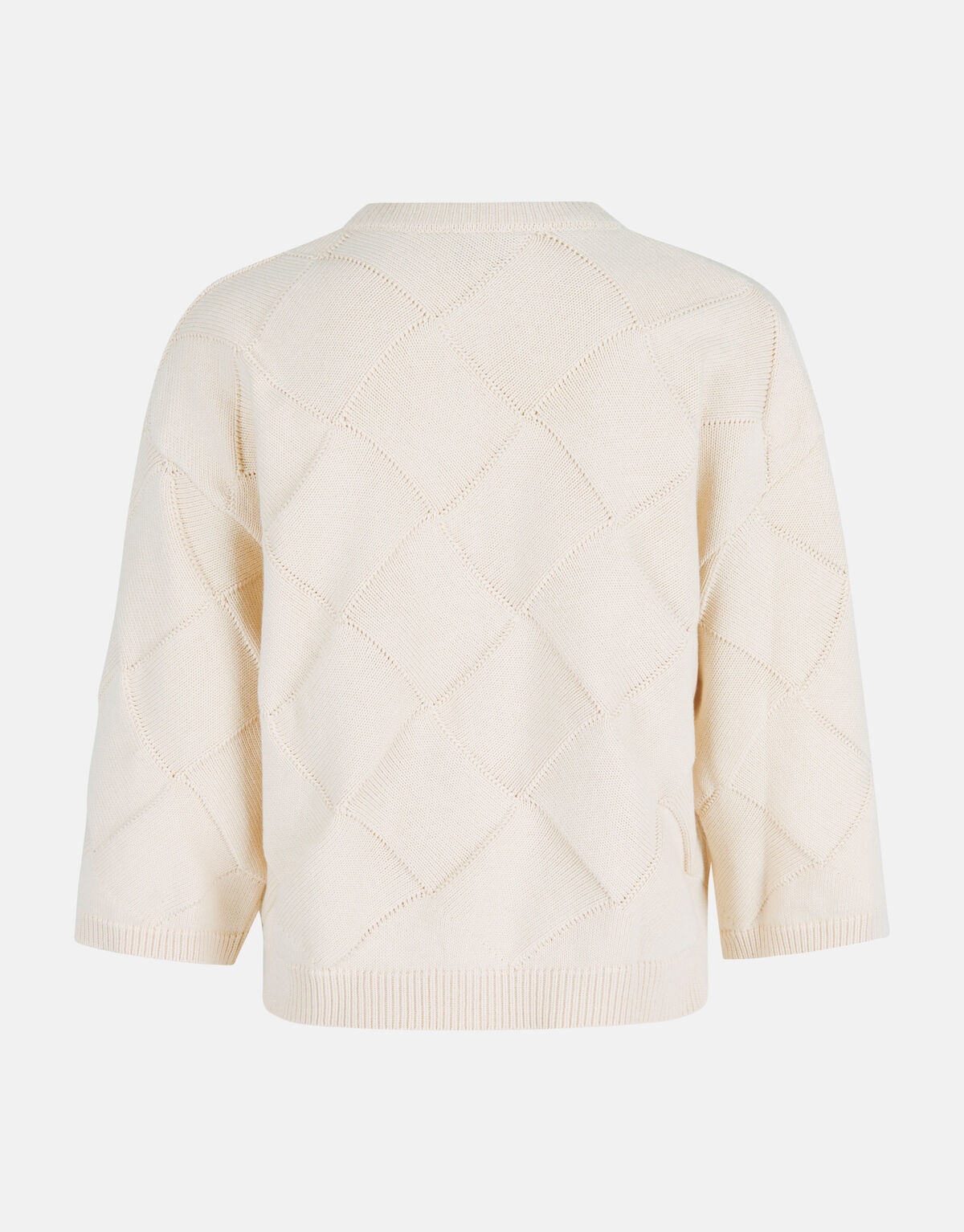 Karierter Strickpullover Offwhite SHOEBY WOMEN