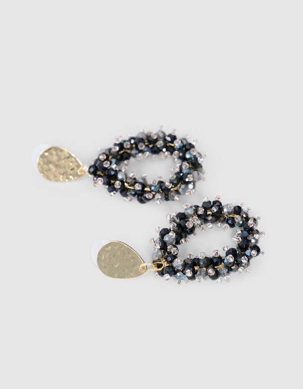 Perlen-Tropfenohrringe Schwarz SHOEBY ACCESSOIRES