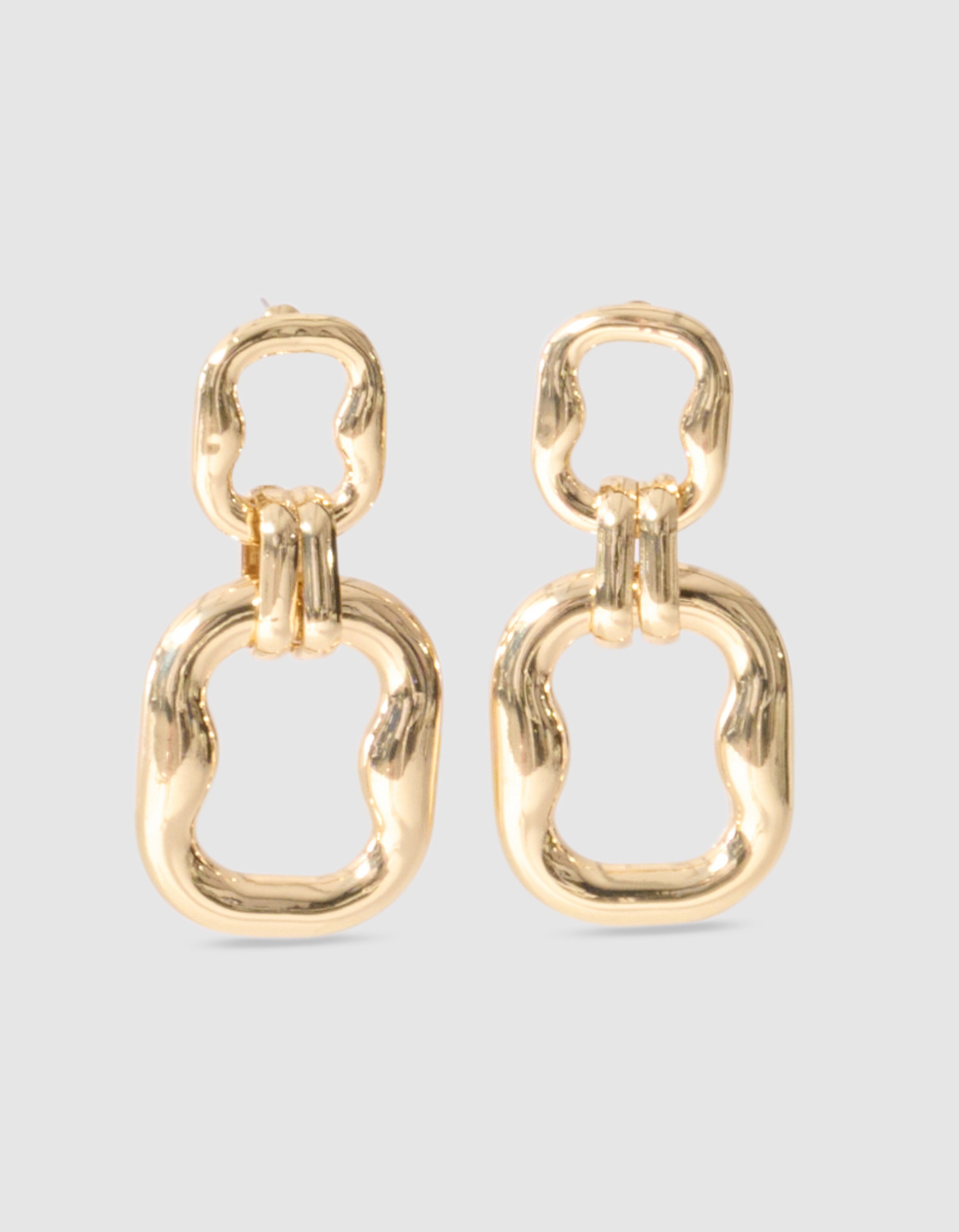 Doppelt quadratische Ohrringe Gold SHOEBY ACCESSOIRES