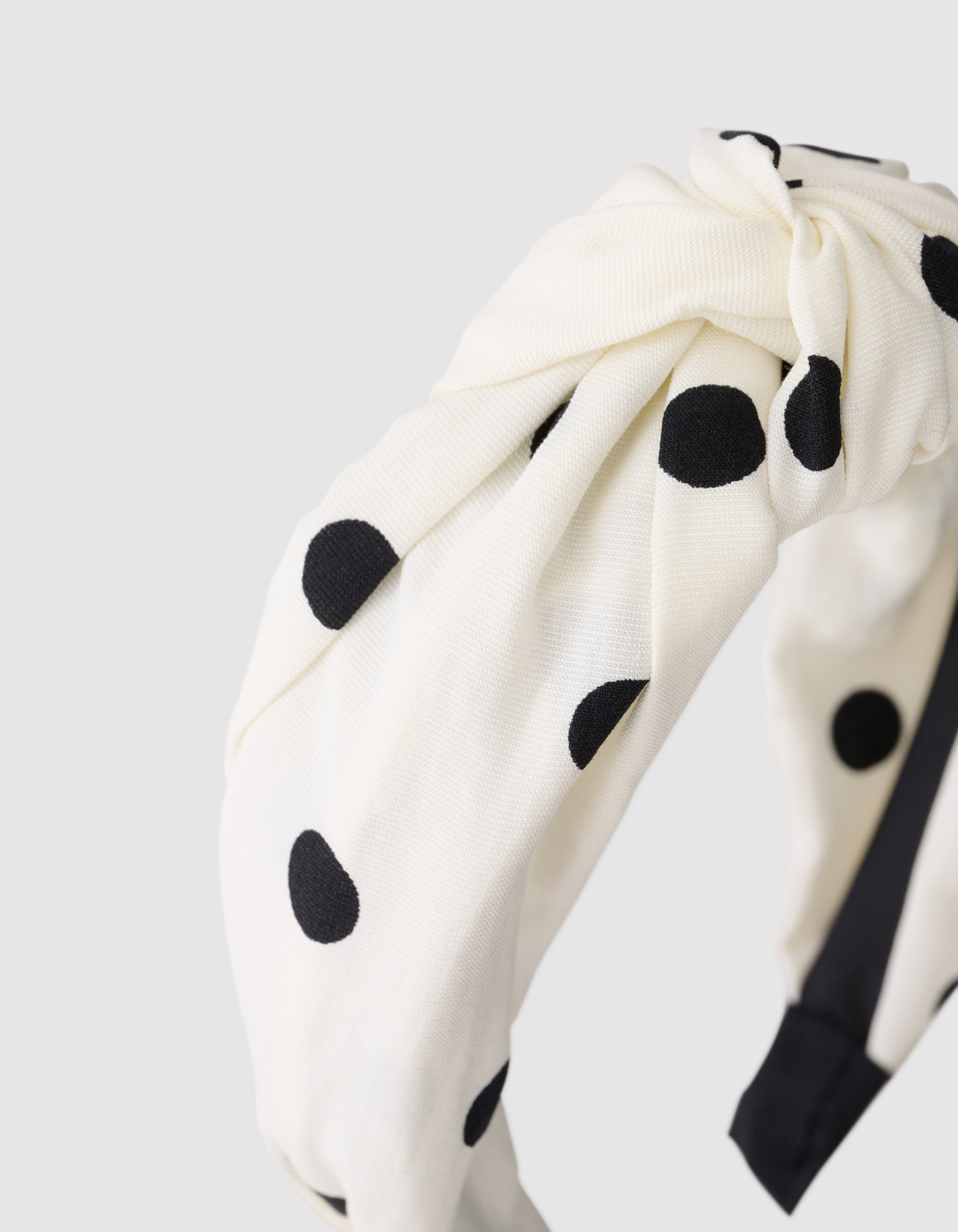 Polkadot Knot Haarband Schwarz/Wei&szlig; SHOEBY ACCESSOIRES