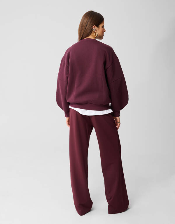 Pullover mit weiten Ärmeln, dunkelrot SHOEBY WOMEN