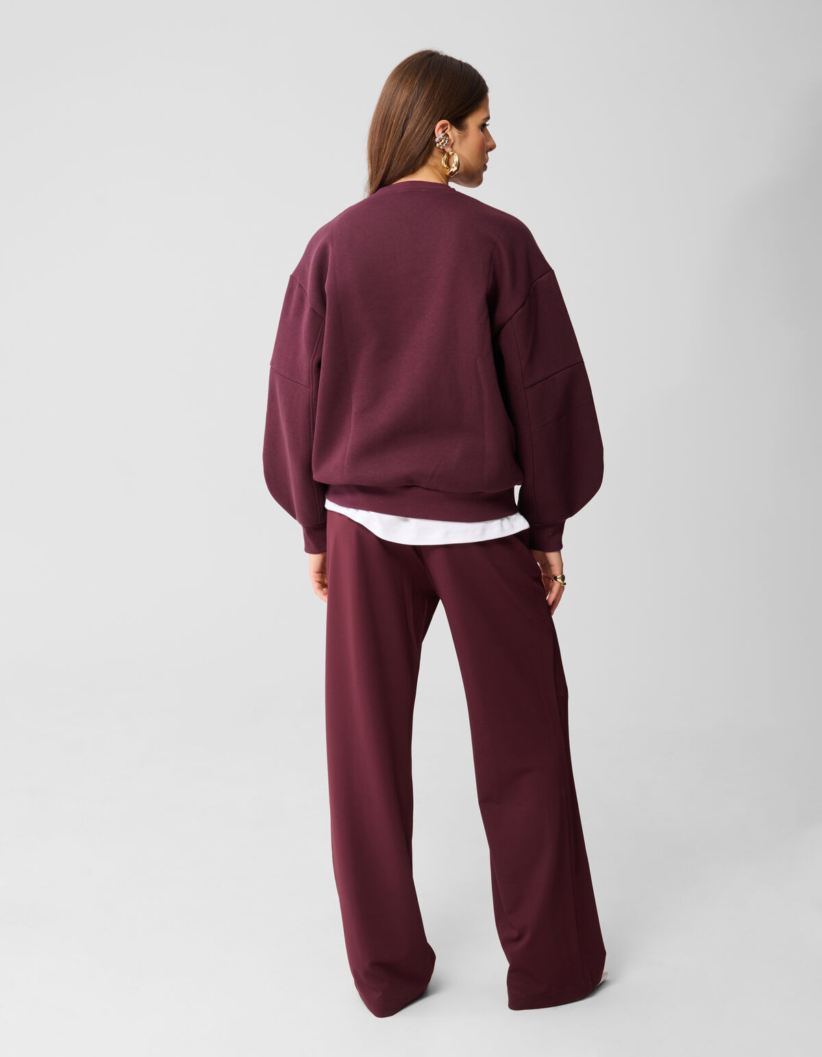 Pullover mit weiten Ärmeln, dunkelrot SHOEBY WOMEN